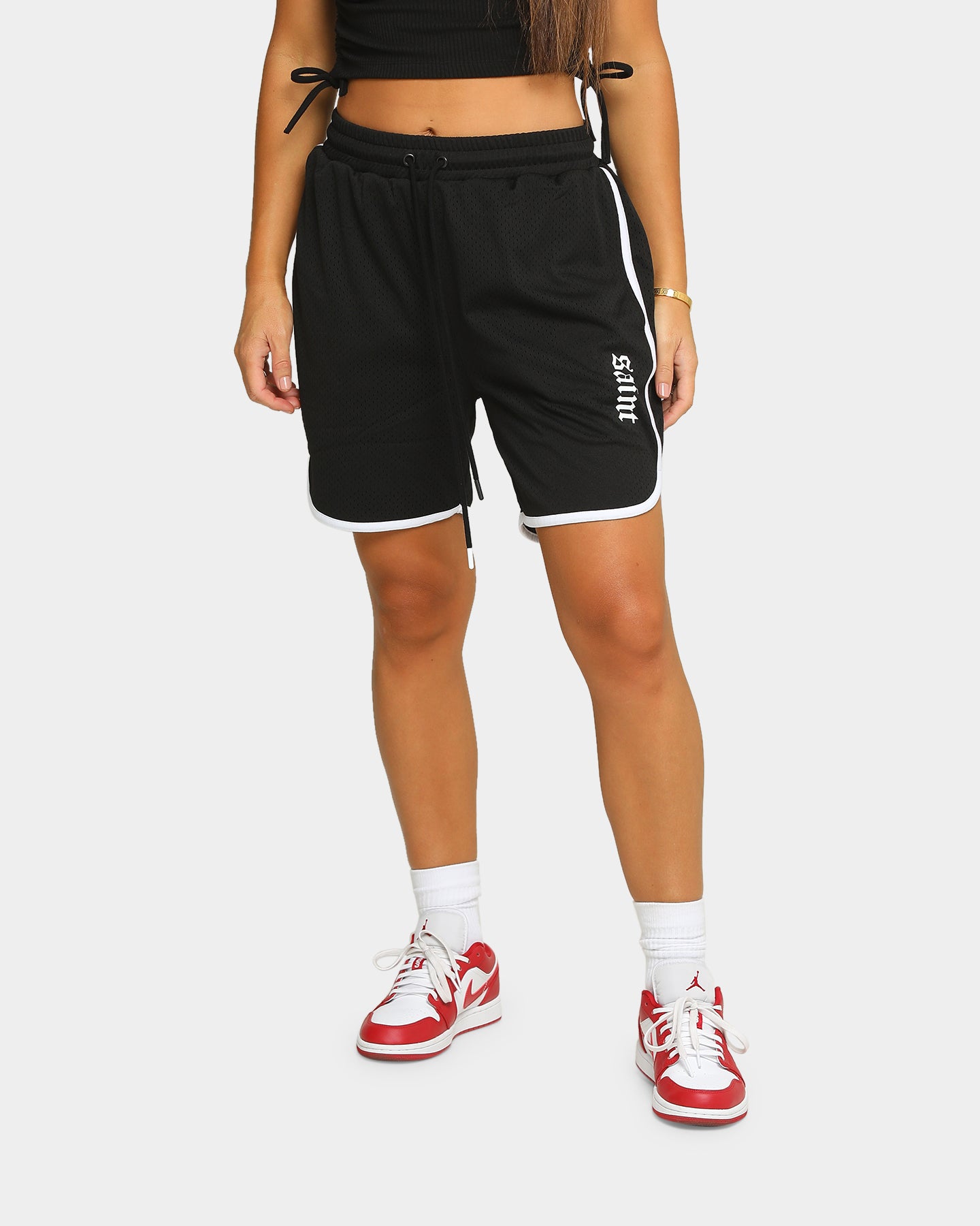Saint Morta Era Mesh Basketball Short Black/White、mySite、zt4zffjzw