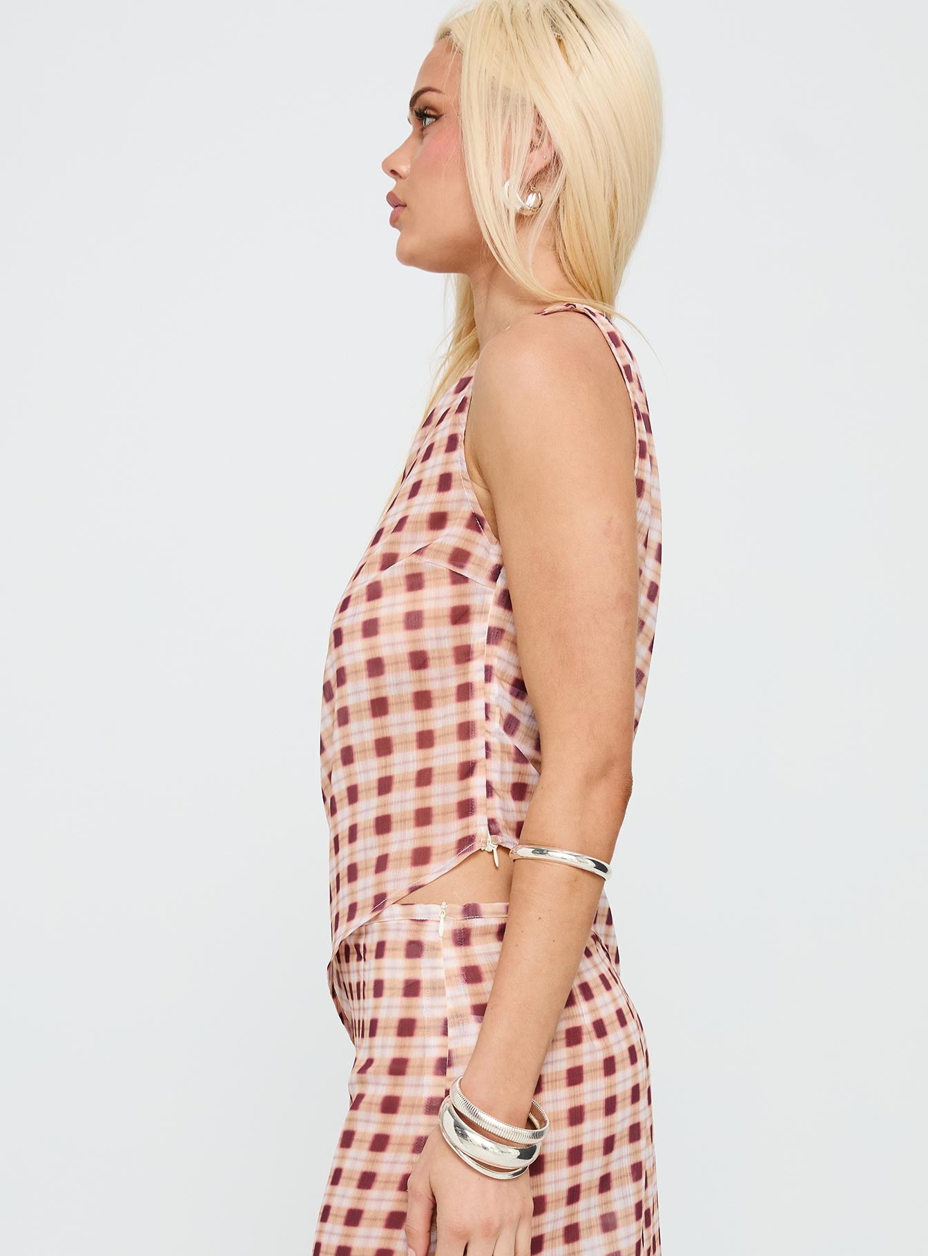 Hea Top Peach Check、mySite、solidvoid