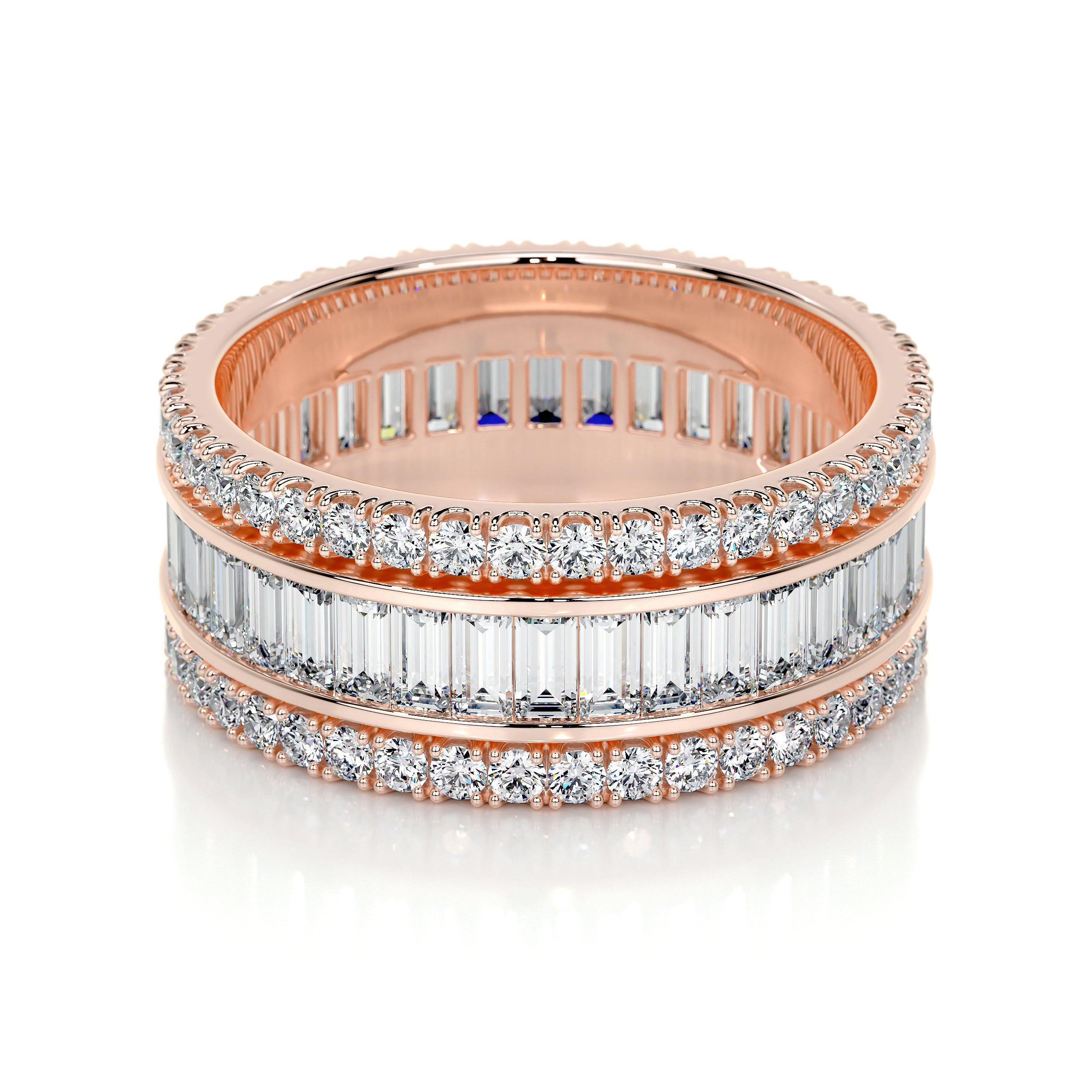 Paige Lab Grown Eternity Wedding Ring (4 Carat) -14K Rose Gold、mySite、hinf8tx79