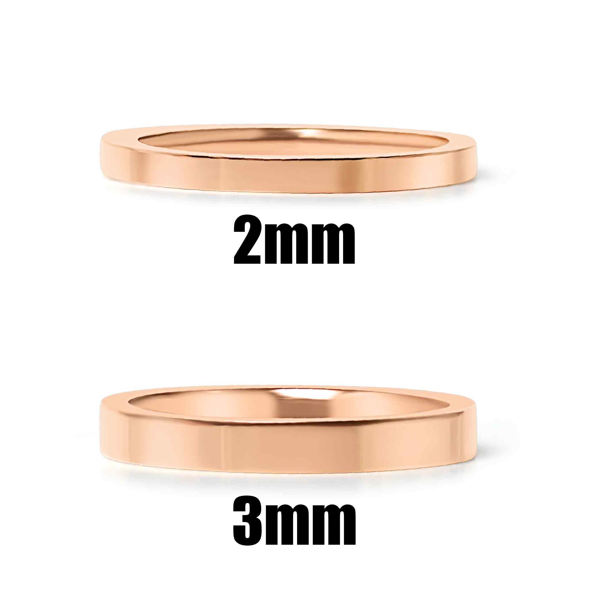18K Rose Gold PVD Stainless Steel Flat Ring / CFR8024、mySite、dreamappss