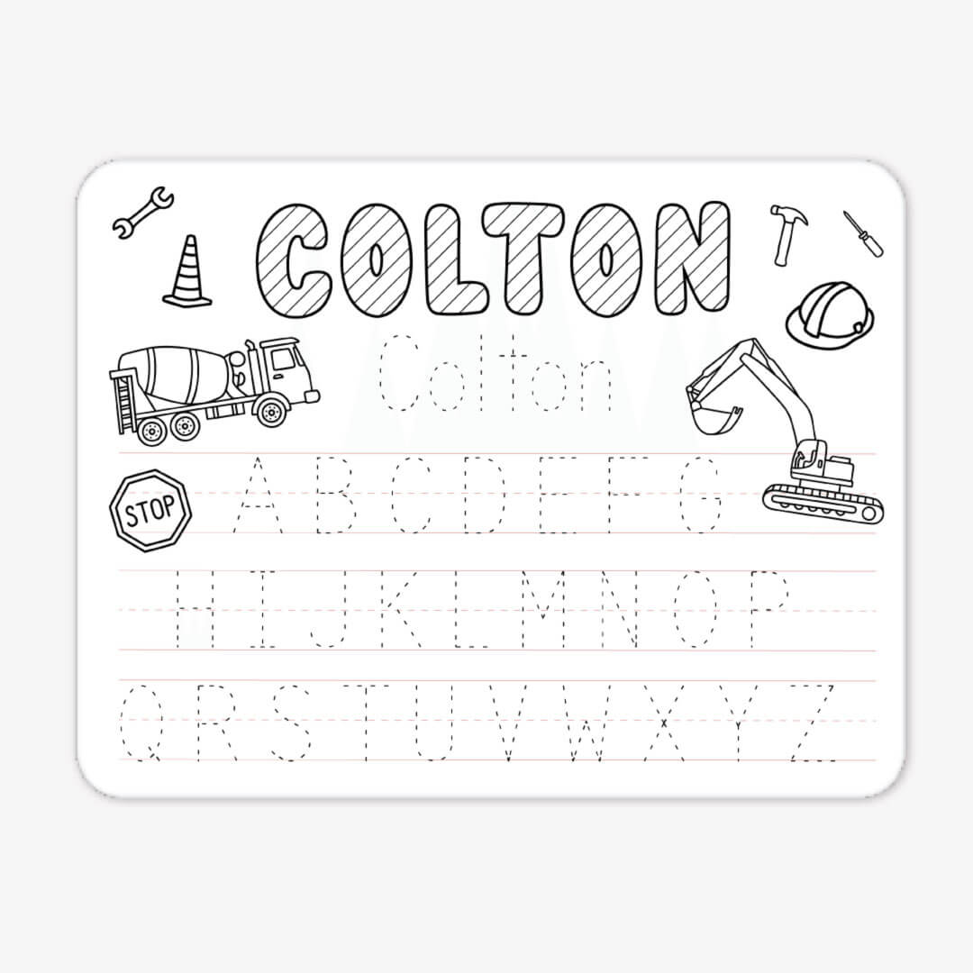  Kids Personalized Whiteboard | Construction Zone、mySite、layawaytickets