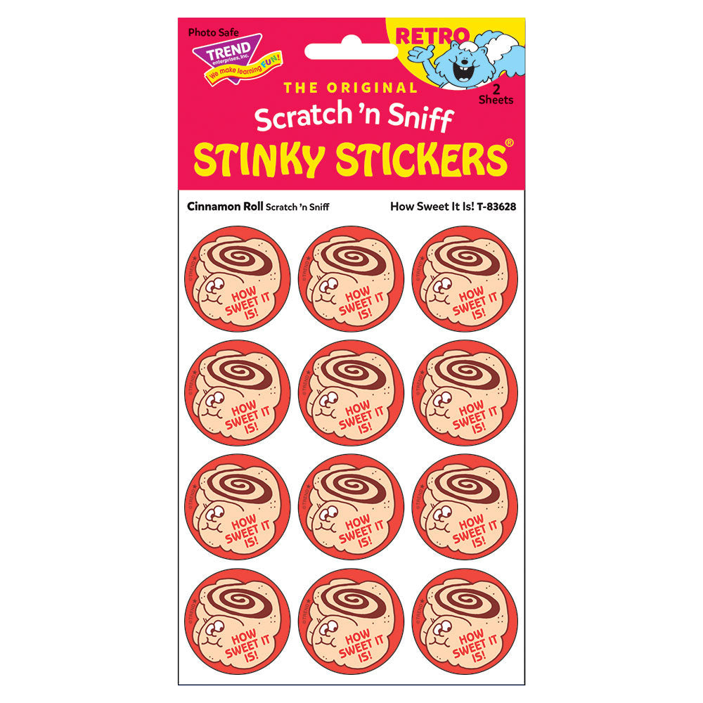  How Sweet It Is! - Cinnamon Roll-Scented Retro Scratch 'n Sniff Stinky Stickers®、mySite、ghnorth