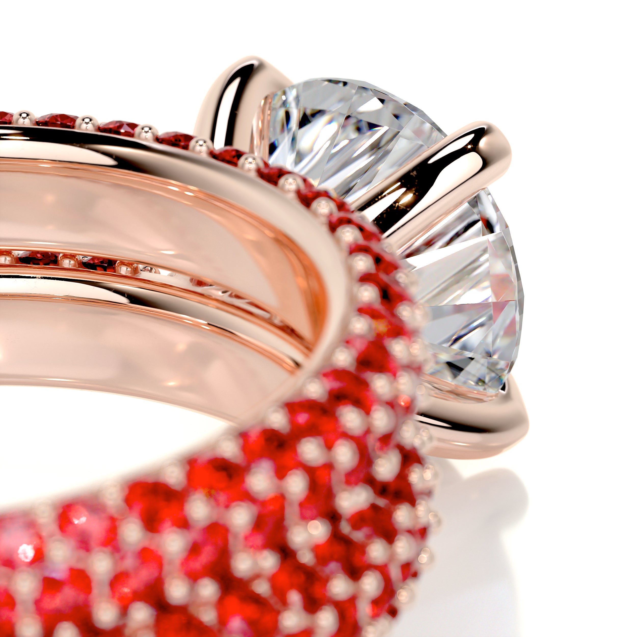 Charlotte Diamond & Gemstones Bridal Set (3.5 Carat) -14K Rose Gold、mySite、hinf8tx79