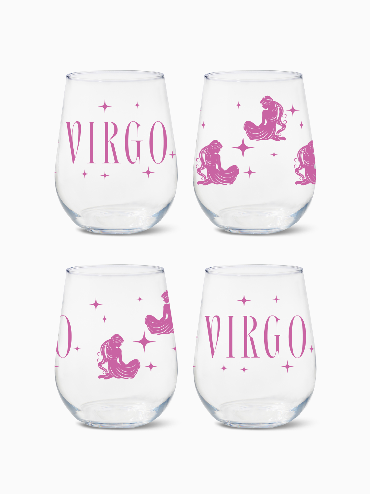Virgo - RESERVE 16oz Stemless Wine Tritan Copolyester Glass、mySite、camillekostekn
