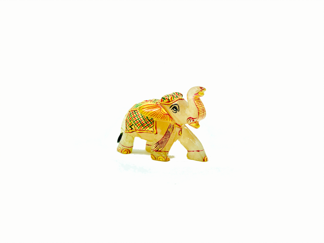 Yellow Jade Elephant (Mini Statue, 8cm)、mySite、topwebapps