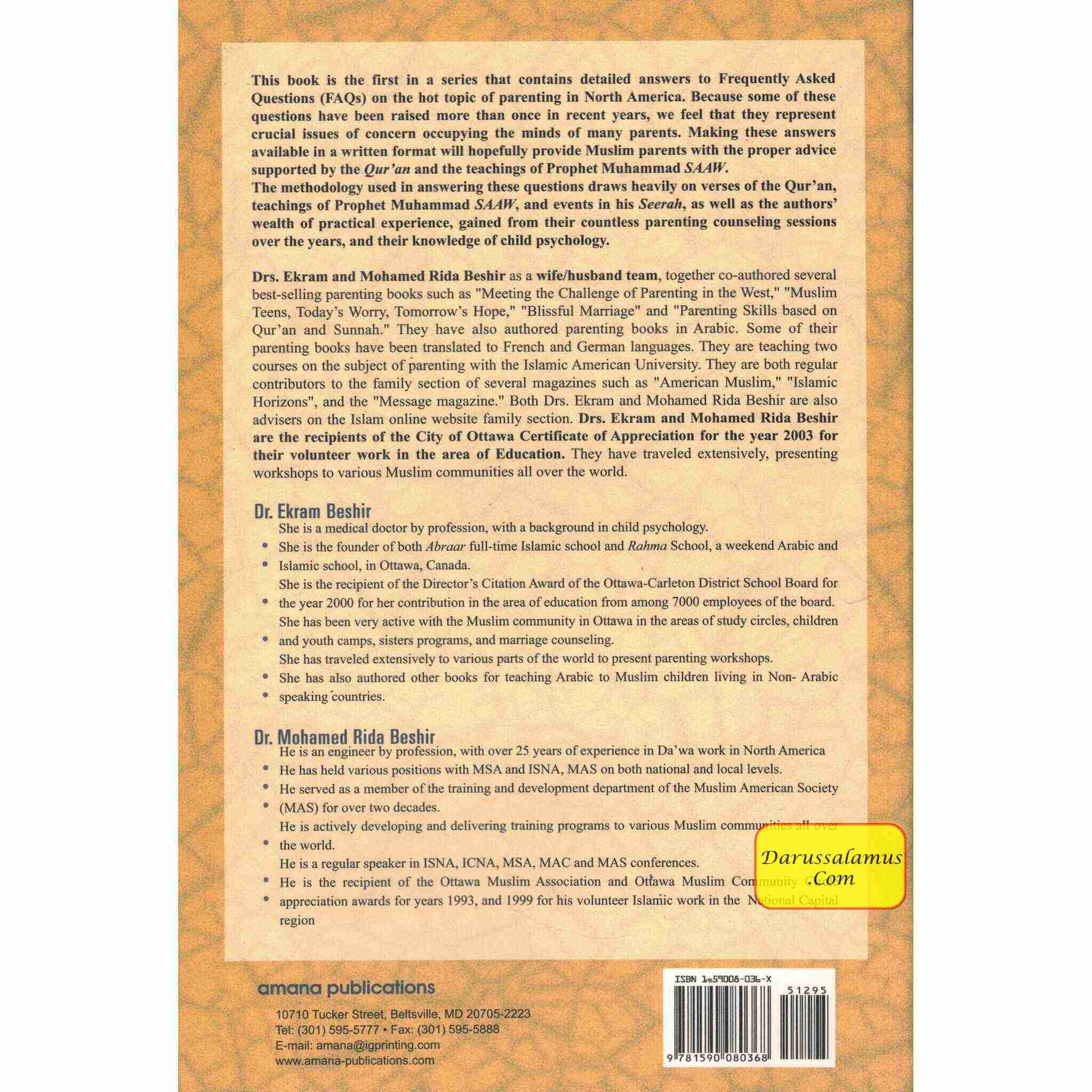 Answers to Frequently Asked Questions on Parenting (Part1) By Ekram Beshir and Mohamed Rida Beshir、mySite、topwebapps