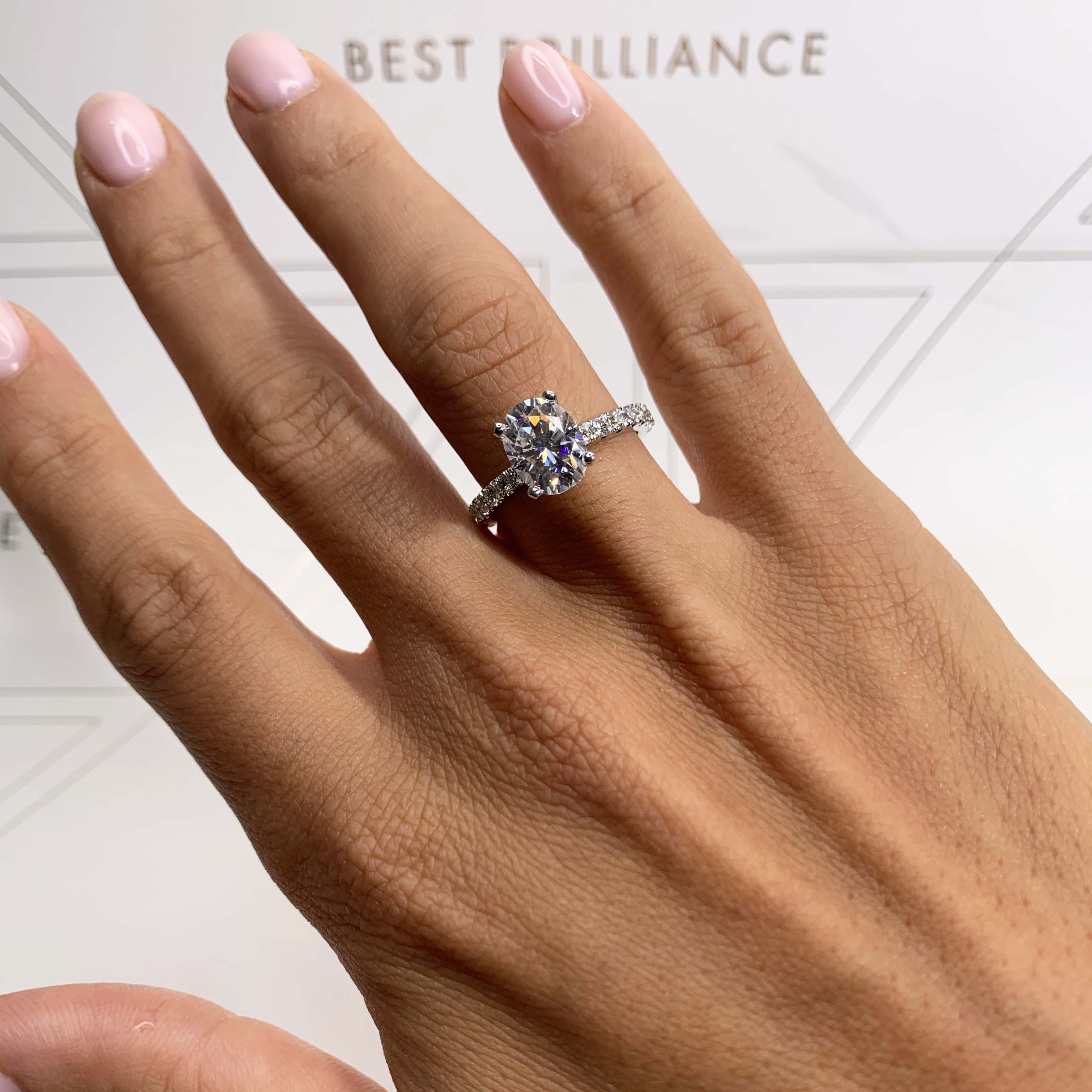 Alison Moissanite & Diamond Ring -14K White Gold、mySite、hinf8tx79