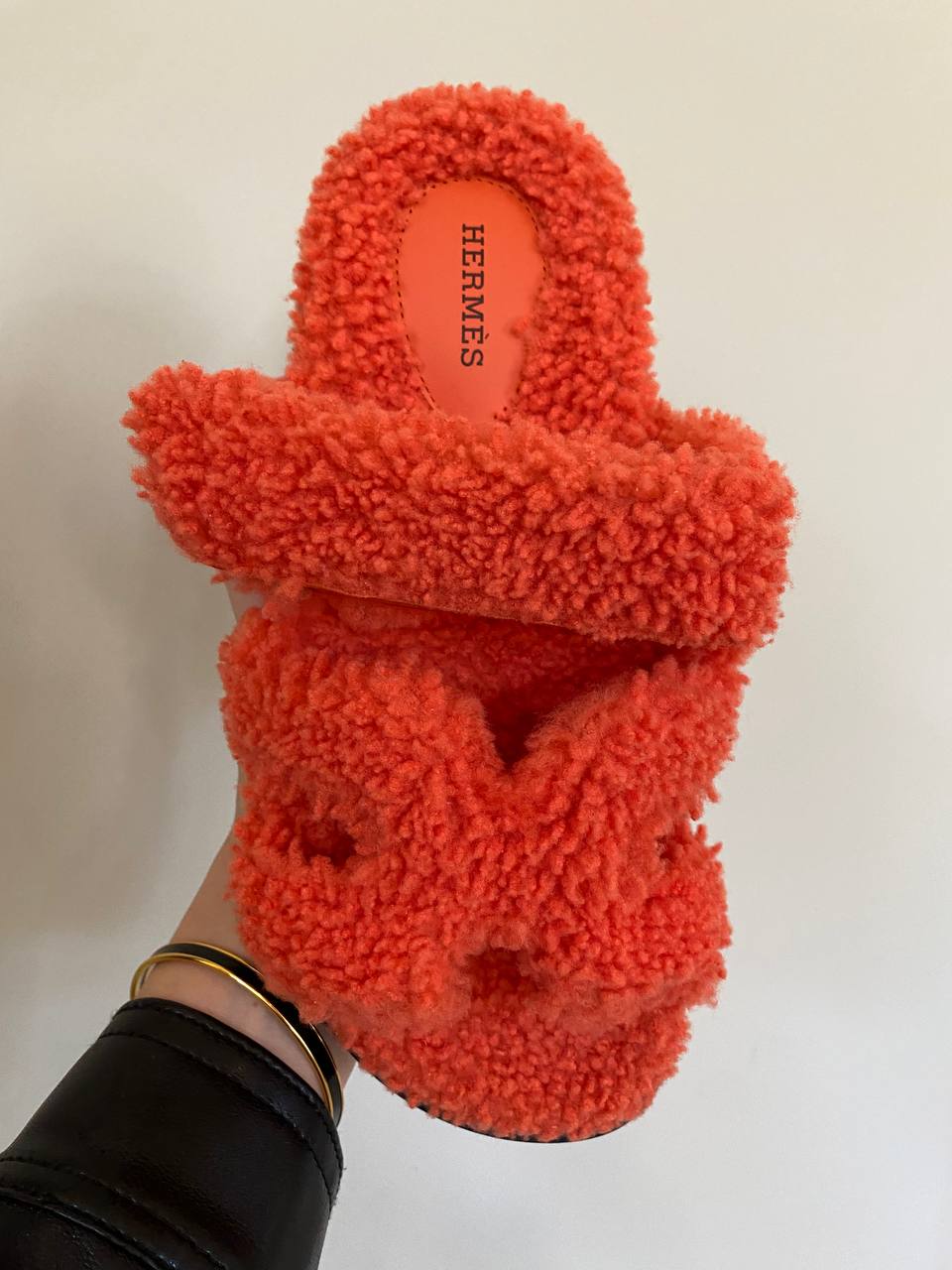 Hermes Teddy Bear orange Chypre sandals、mySite、garminoutage.com