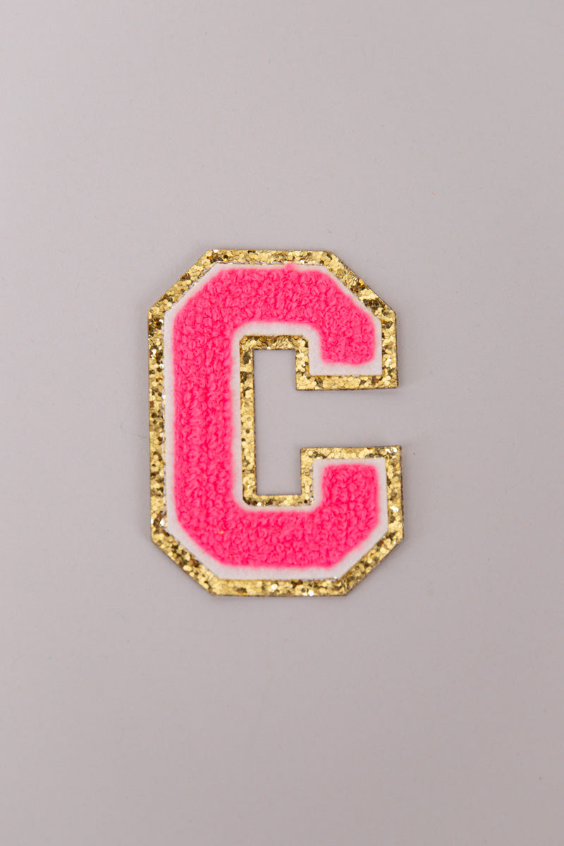 Chenille Adhesive Letter Patches- Hot Pink 5.5cm、mySite、hinf8tx79
