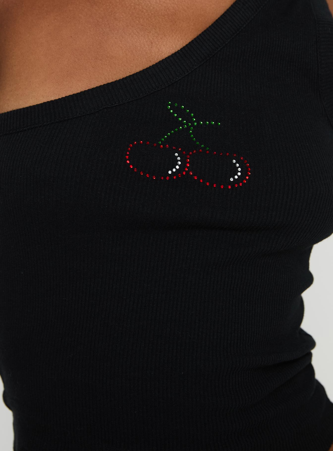 Jase One Shoulder Top Black、mySite、solidvoid