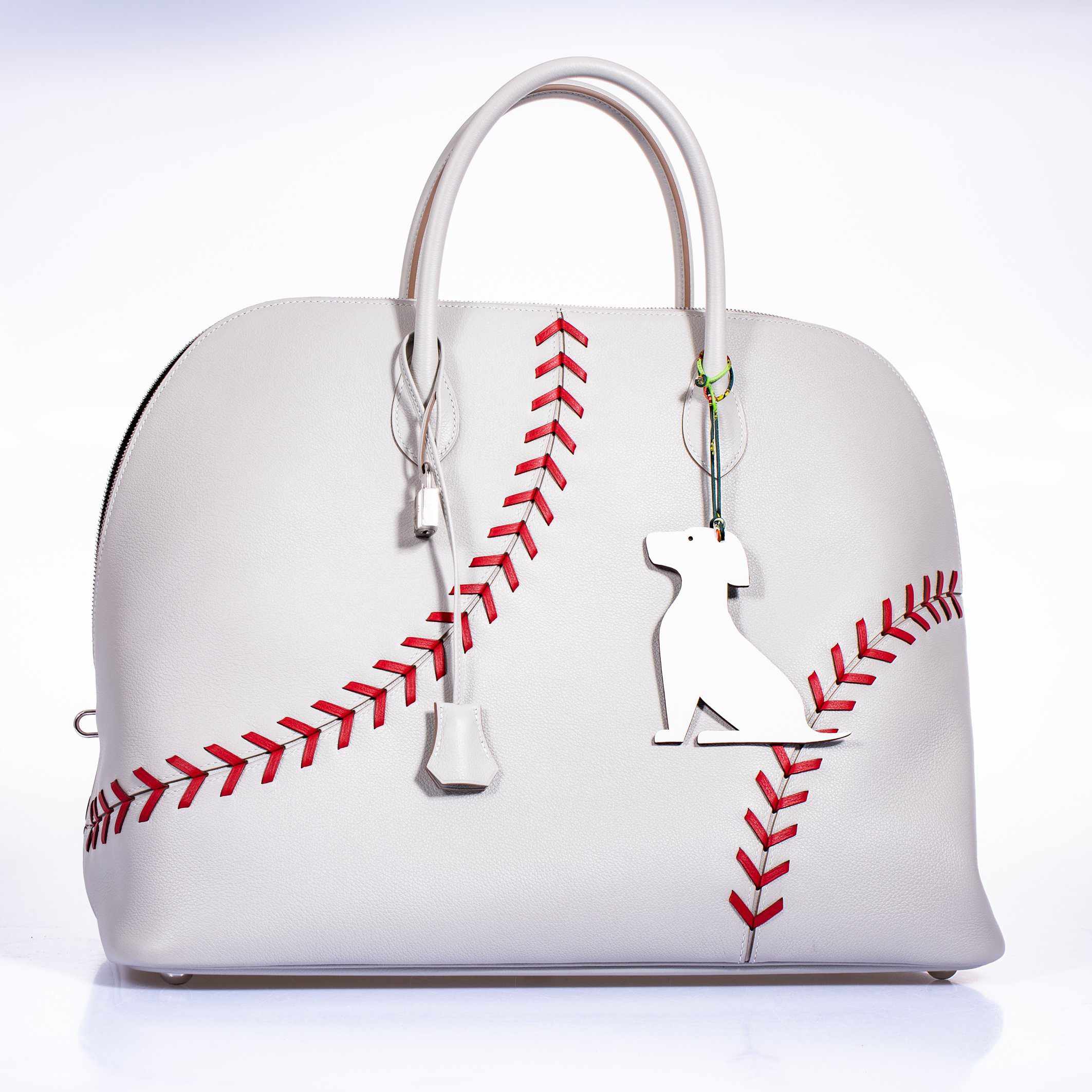 Hermès Bolide 45 1923 Baseball Gris Perle Rouge Evercolor Travel Bag、mySite、garminoutage.com