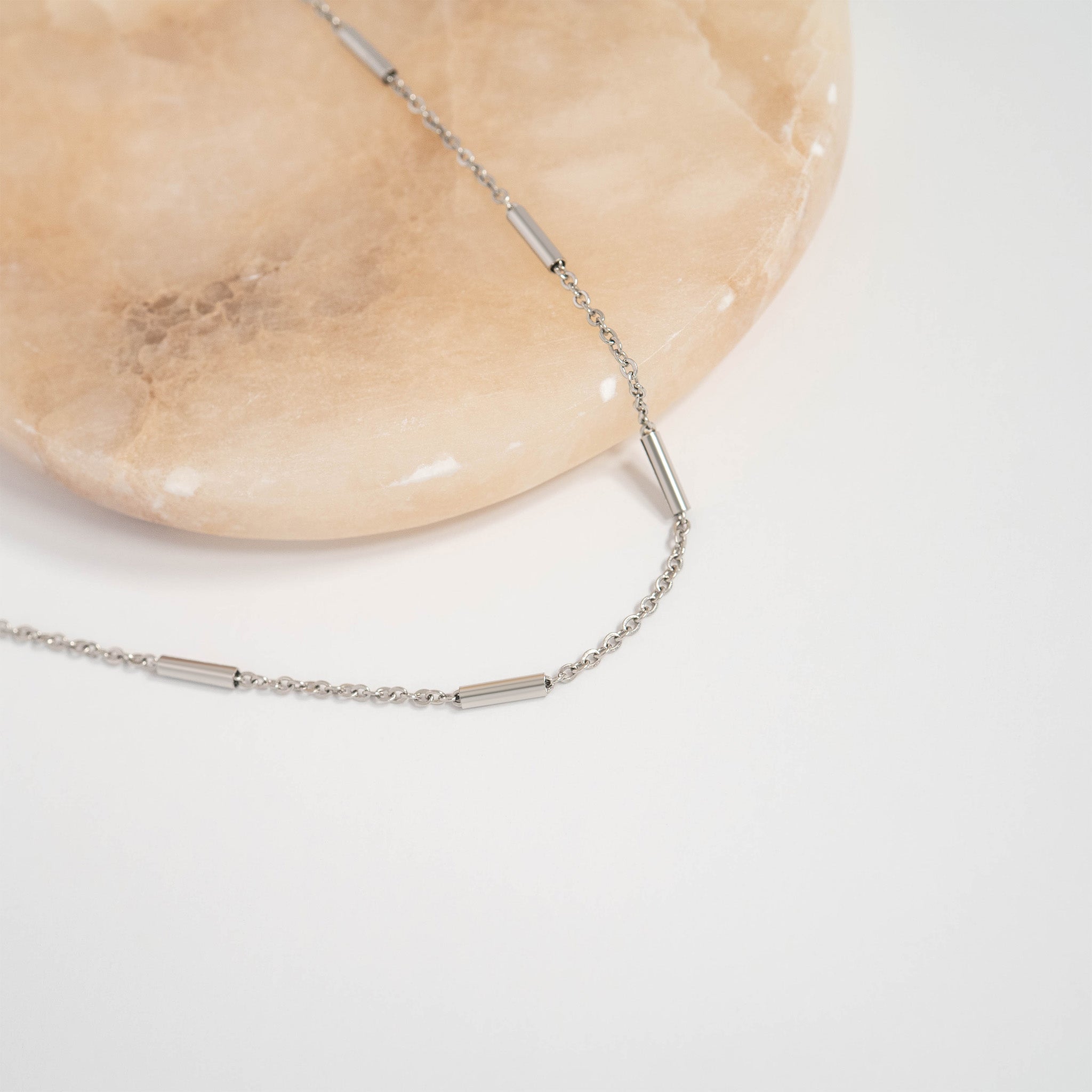 18K Gold PVD Stainless Steel Satellite Bar Chain Necklace / CHN0098、mySite、dreamappss