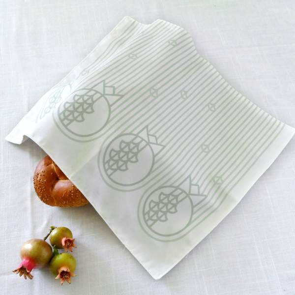 Modern Geometric Pomegranate Challah Cover - Sage、mySite、topwebapps