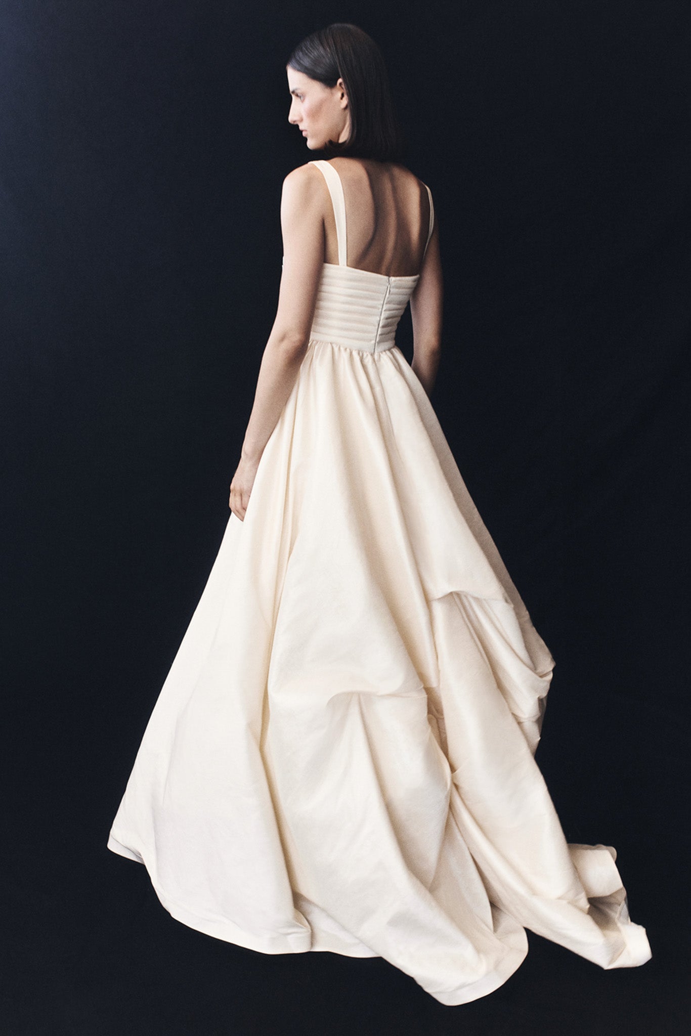 Carla Ruched Gown - Cream Ivory、mySite、solidvoid