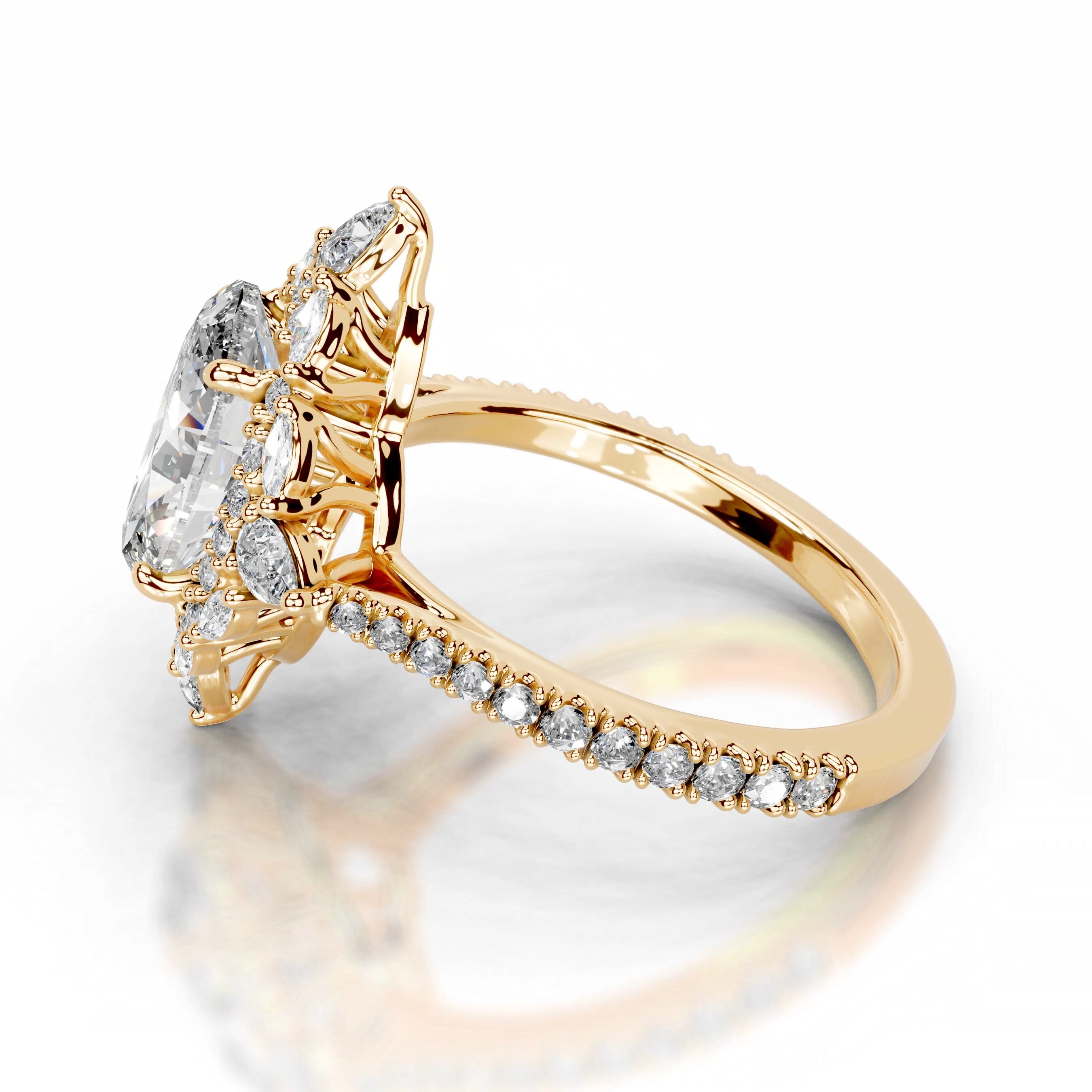 Augustina Lab Grown Diamond Ring - 18K Yellow Gold、mySite、hinf8tx79