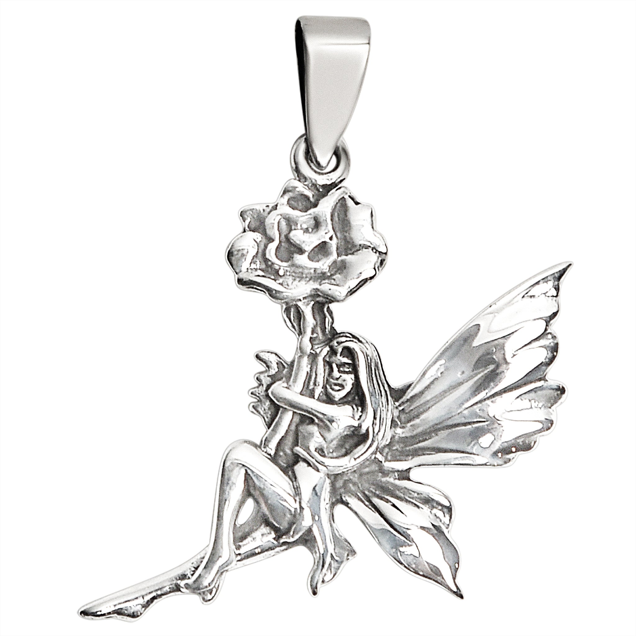 Sterling Silver Fairy And Flower Pendant / SSP0159、mySite、dreamappss
