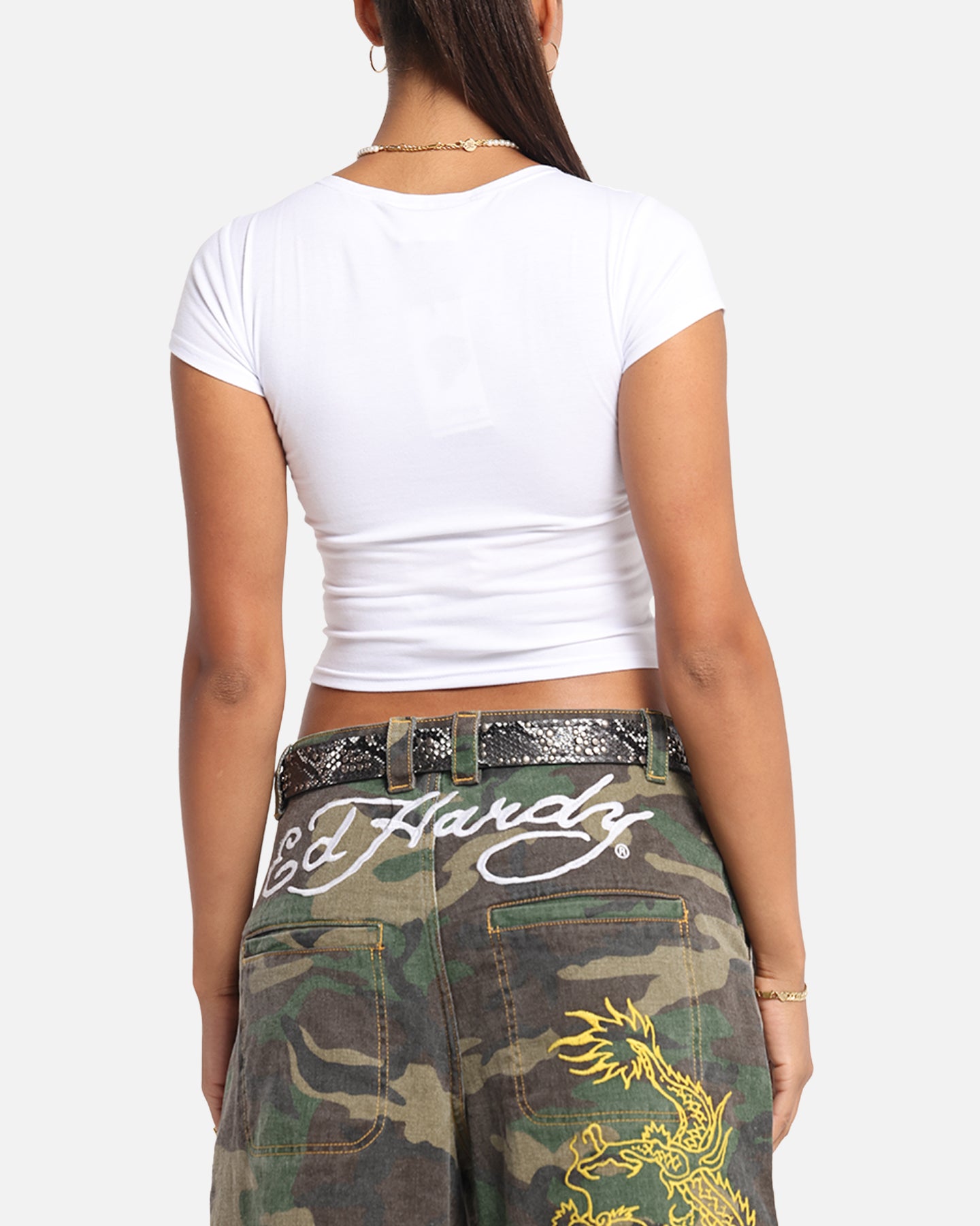 Ed Hardy Women's Koi Baby T-Shirt White、mySite、zt4zffjzw