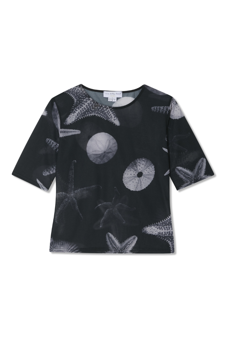 Black Seashell Mesh T Shirt、mySite、solidvoid