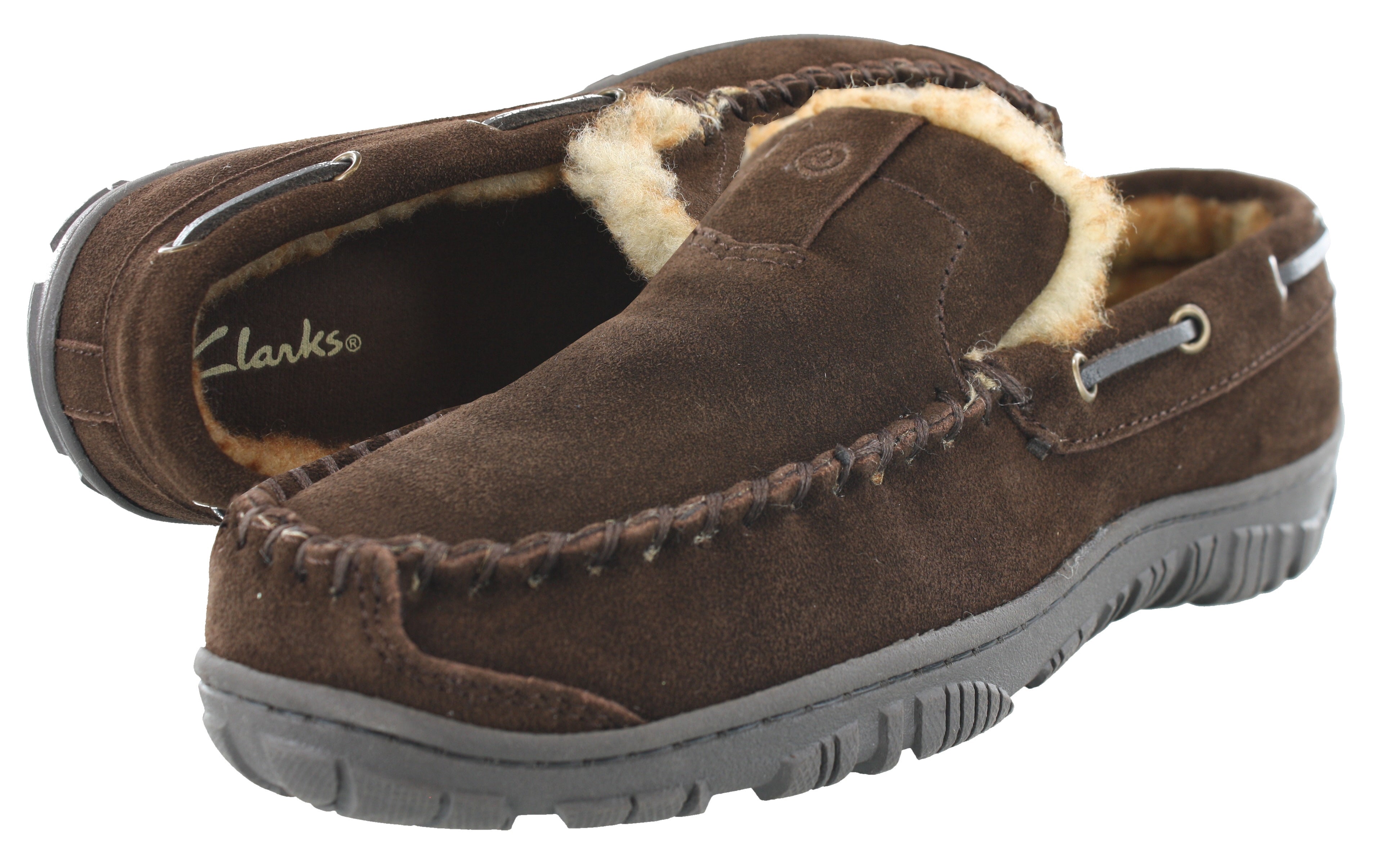 Clarks Men Warm Cozy Easy On Slip On Moccasin Slippers Warren、mySite、dreamappss