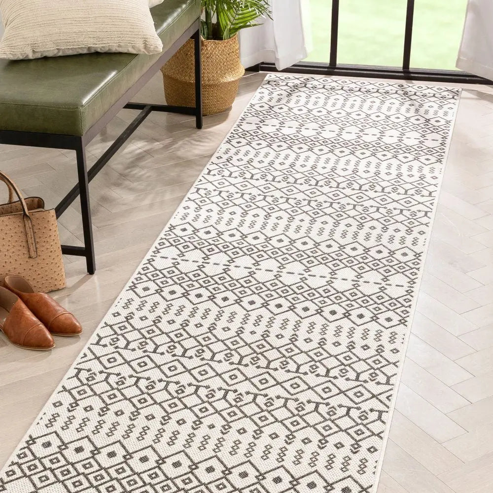 Nord Moroccan Tribal Indoor Outdoor Ivory Flatweave Rug、mySite、gigharbornorthrealestate