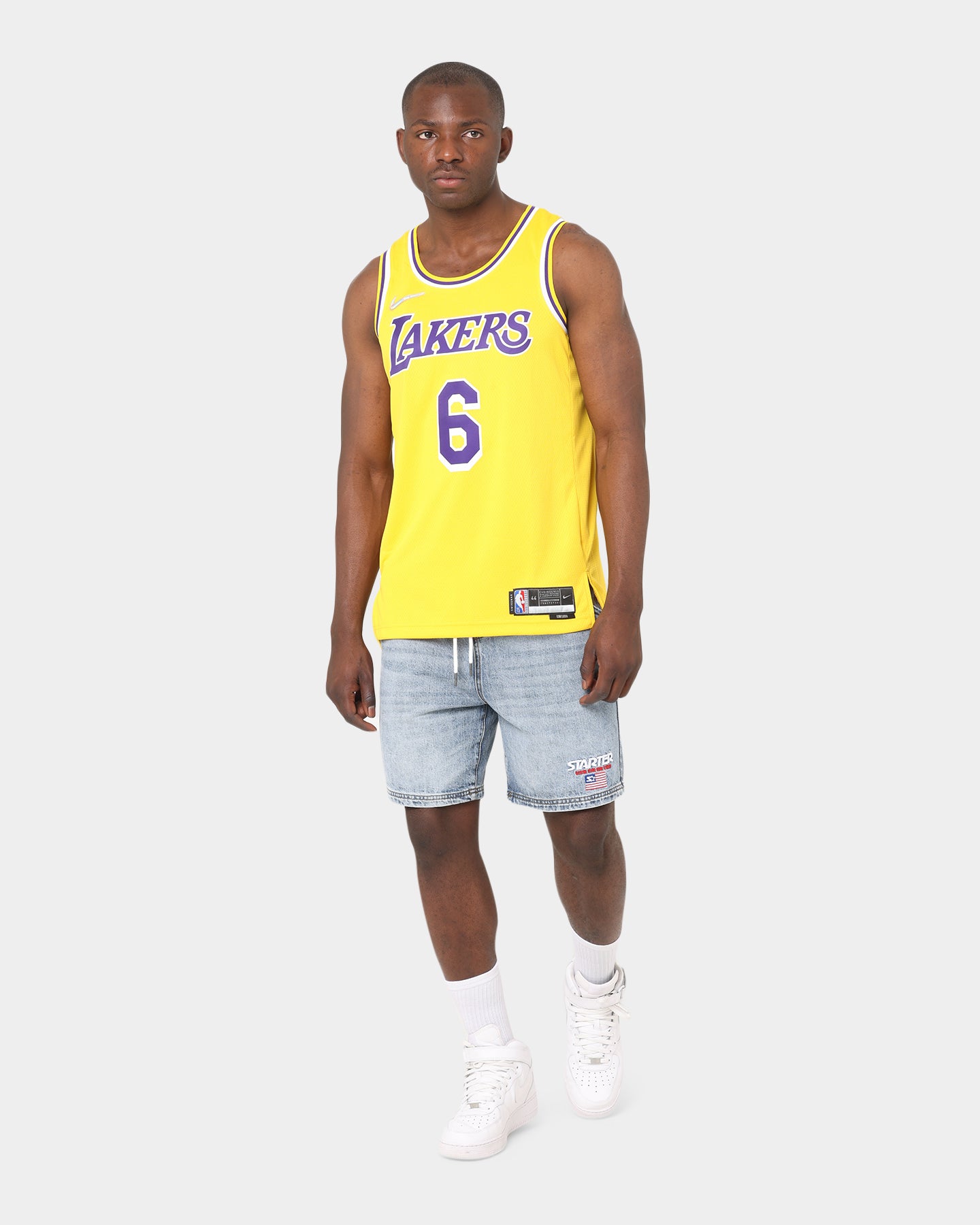 Nike Los Angeles Lakers LeBron James 75th Anniversary #6 Icon Swingman Jersey Amarillo/Field、mySite、zt4zffjzw