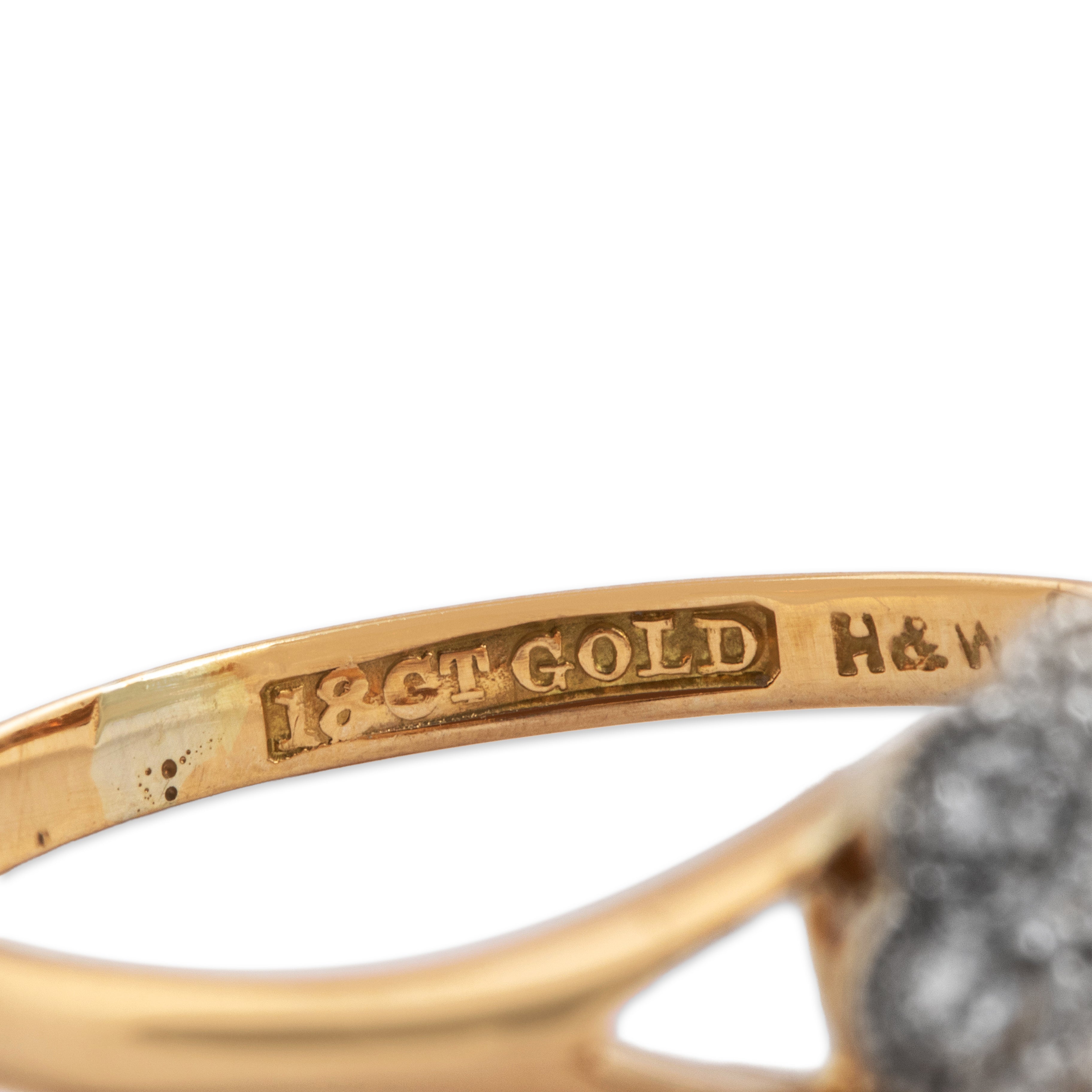 Antique 18k Yellow Gold Platinum .286cttw Diamond Milgrain Floriform Ring 7.00、mySite、hinf8tx79