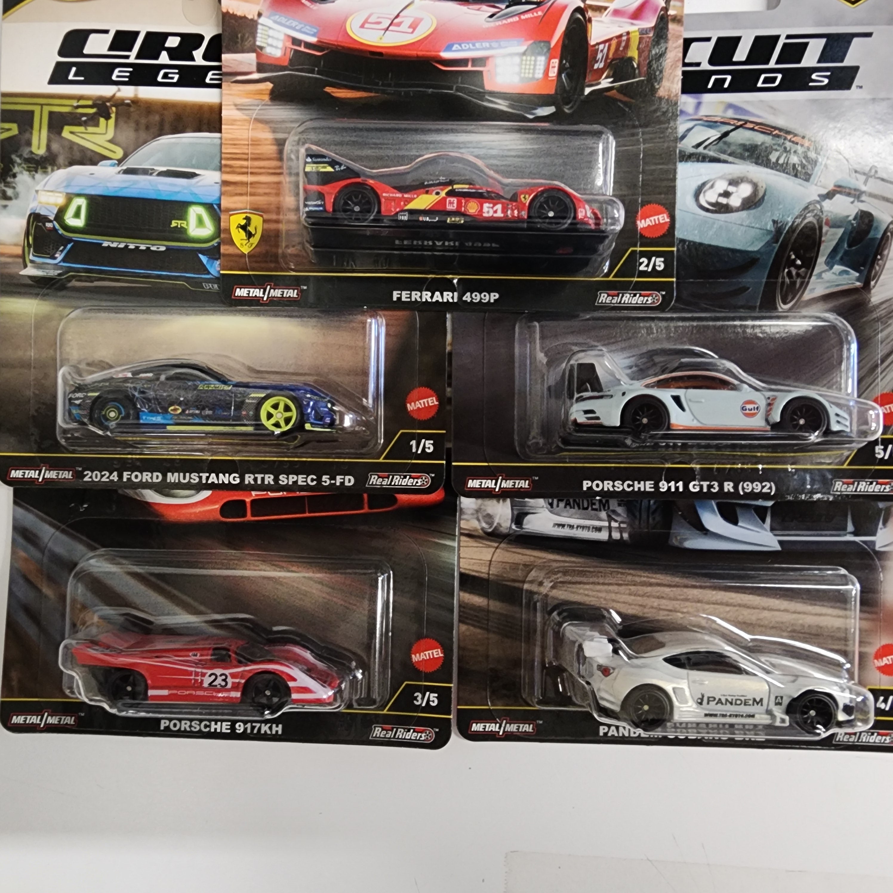 CIRCUIT LEGENDS * Set of 5 Cars * 2025 Hot Wheels Car Culture Case K、mySite、hgirdovlk
