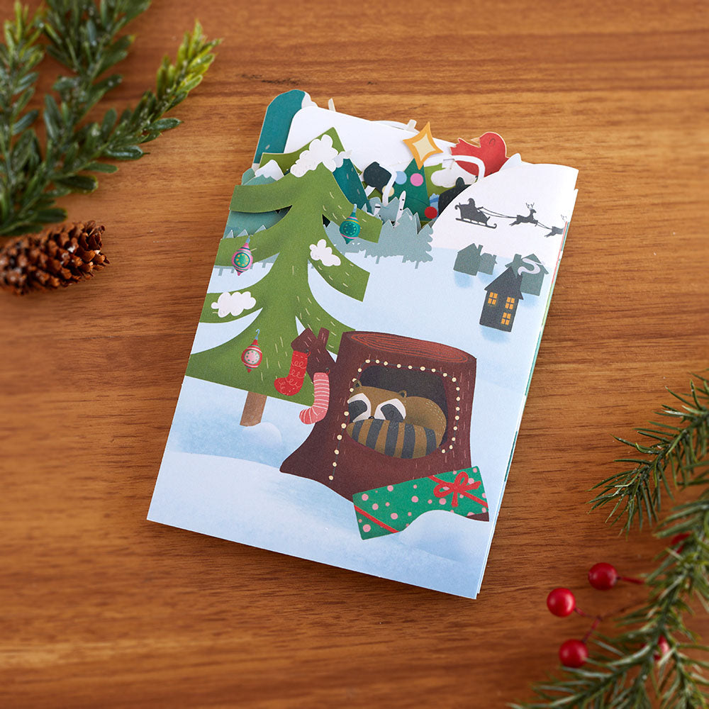 Christmas Woodland Scene Loooooong Card™ (Expands to 2 feet)、mySite、solidvoid