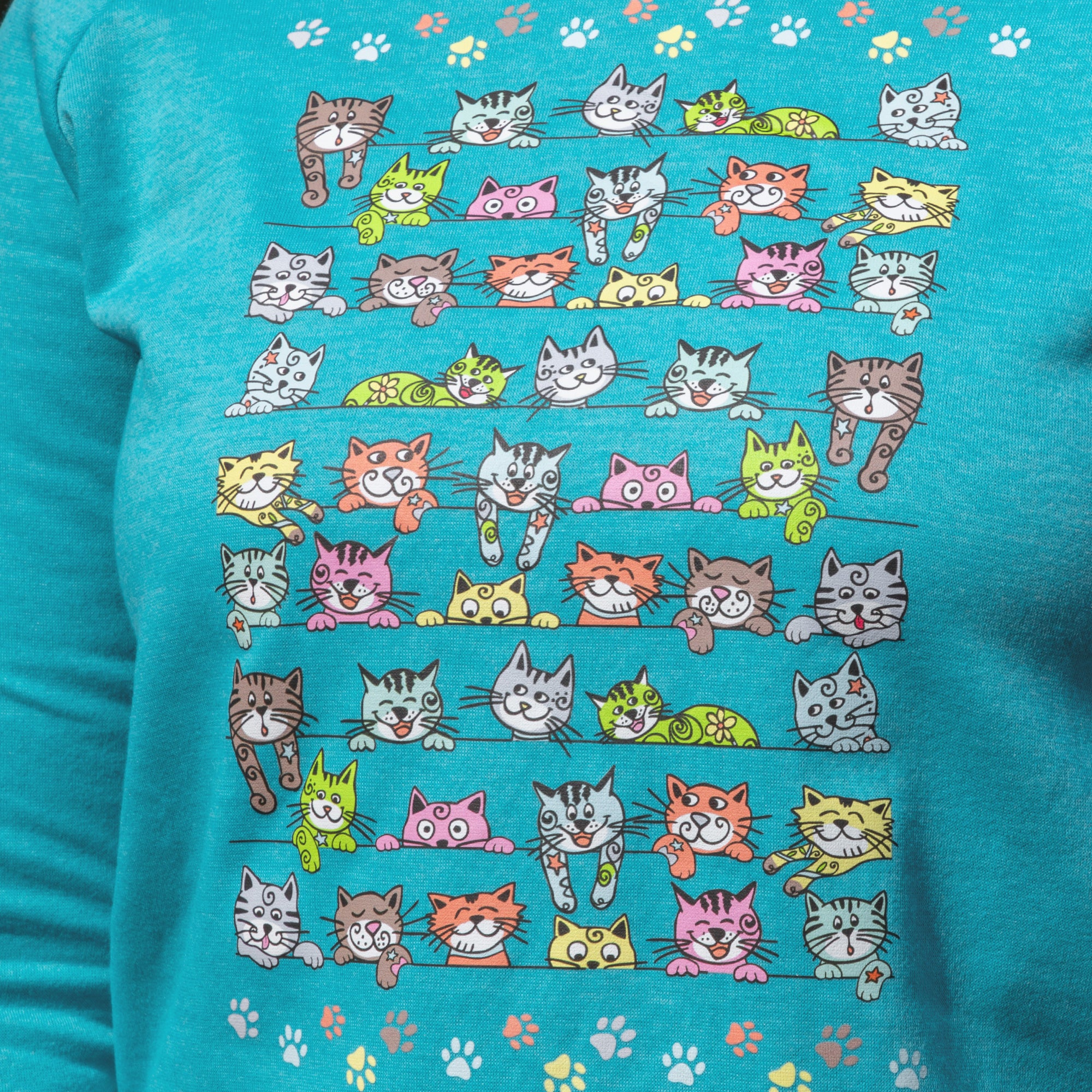 Peeping Pets Drop Tail Crewneck Sweatshirt、mySite、camillekostekn