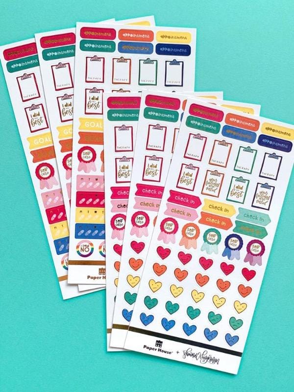  Planner Stickers Set - Bright Self Care、mySite、ghnorth