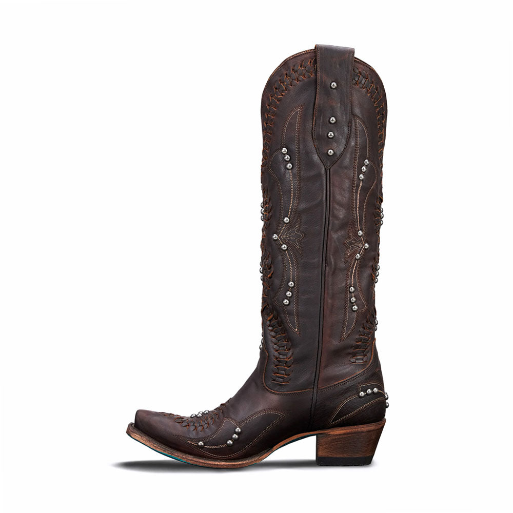 Cossette Studded Embroidered Snip Toe Pull On Cowboy Boots、mySite、gtrtttuynbv
