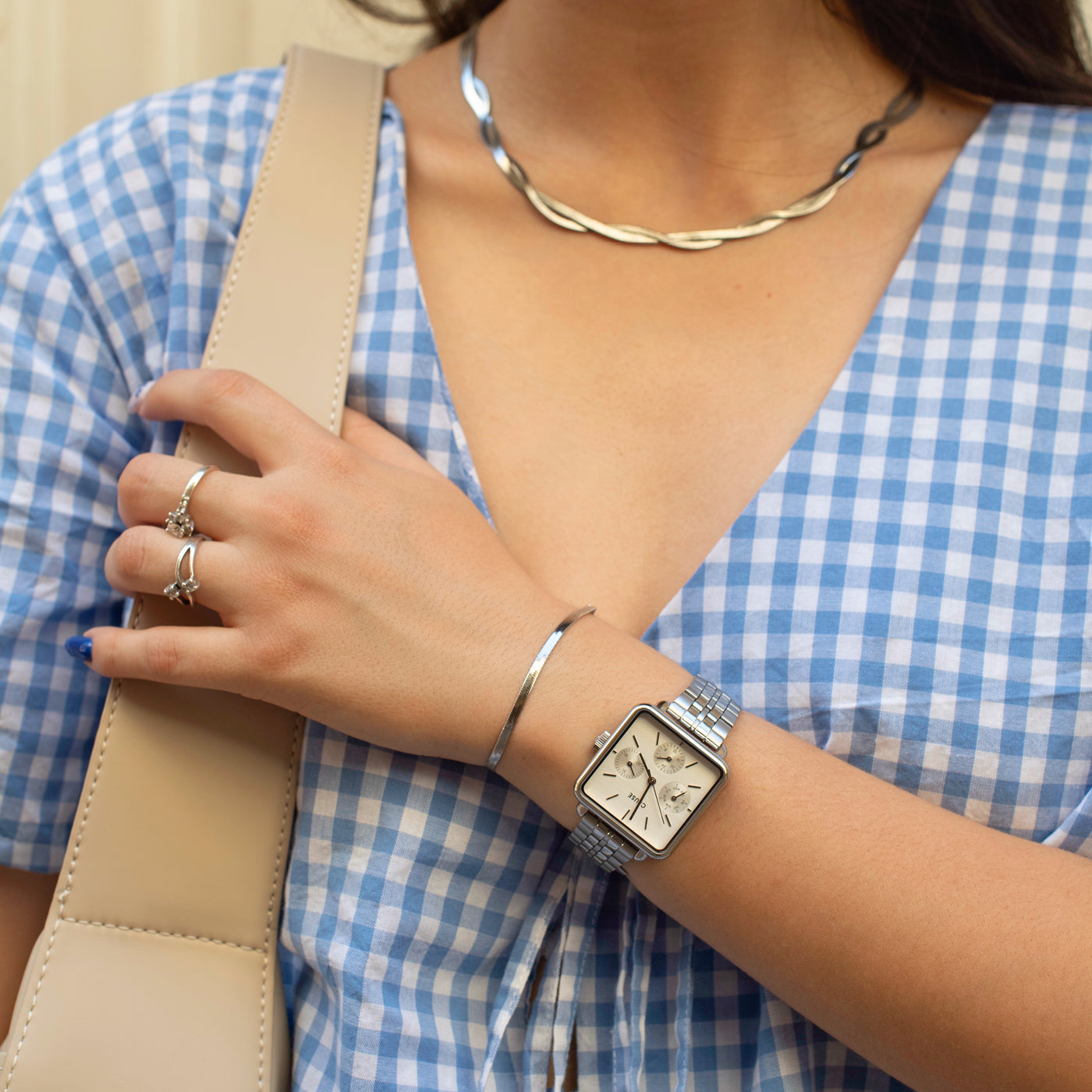 La Tétragone Multifunction Watch Steel, Full Silver Colour、mySite、botmansion