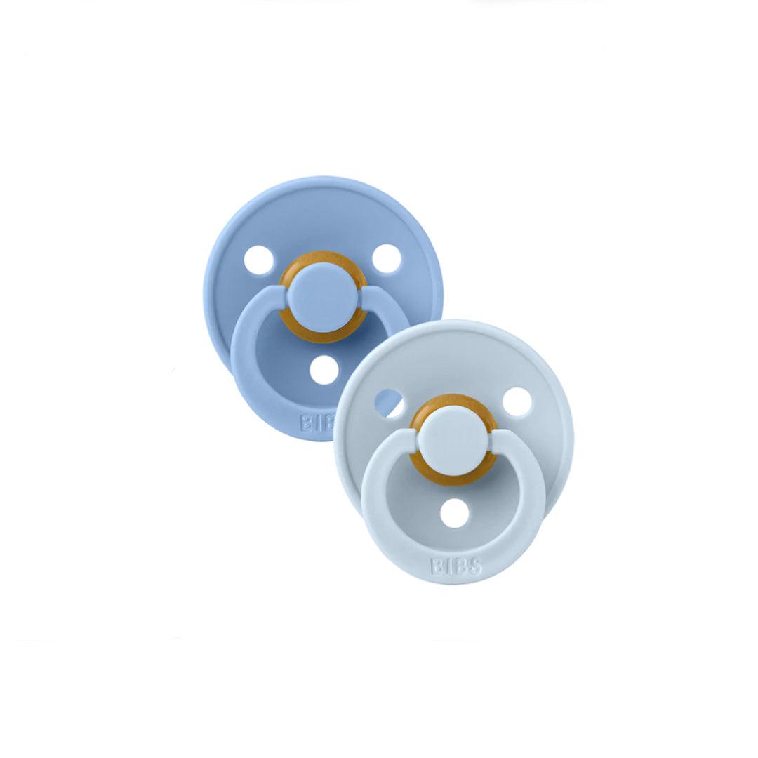  BIBS Colour Latex Pacifiers - Sky Blue/Baby Blue - 2 Pack、mySite、merchandisen