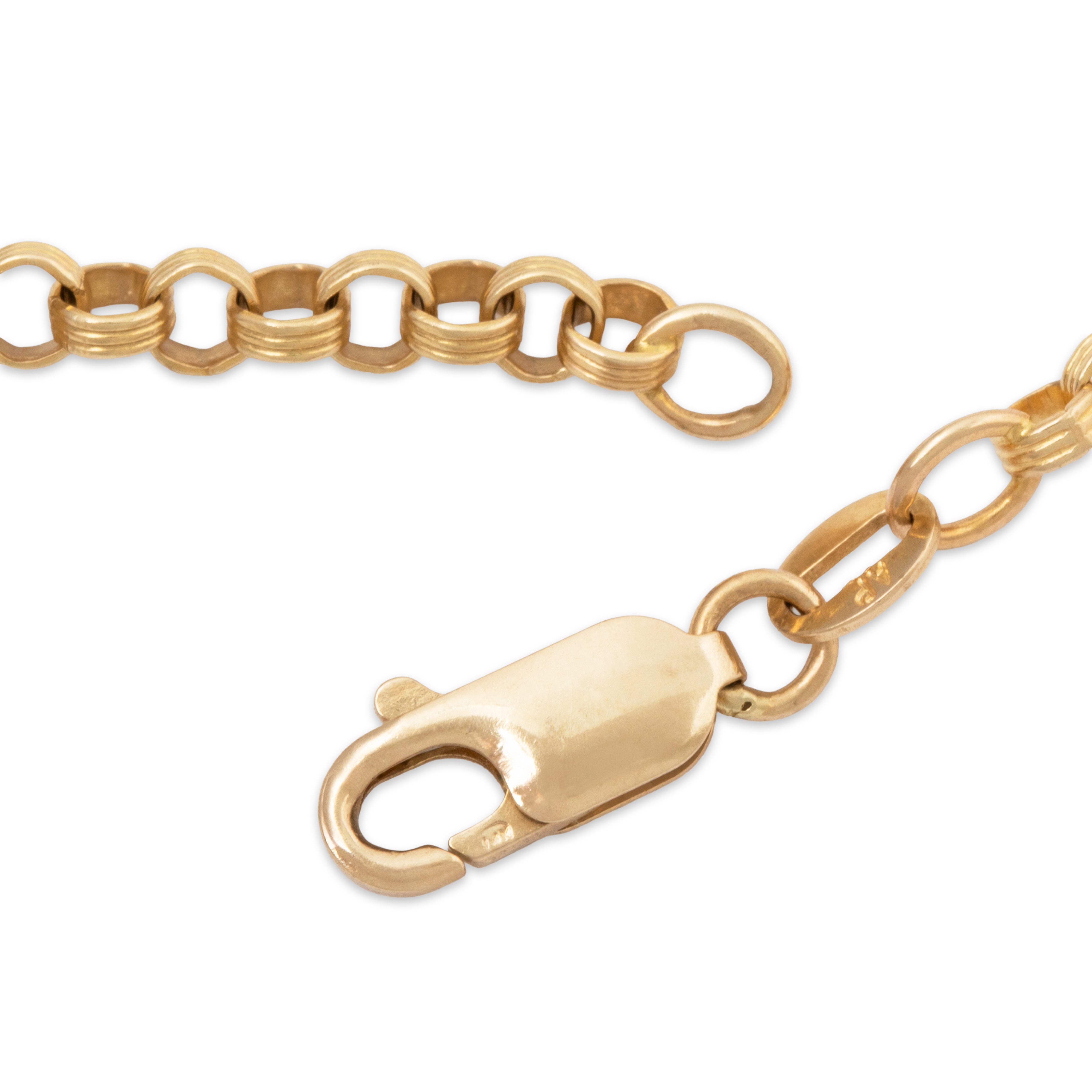 Vintage Italian 14k Yellow Gold Textured Rolo Chain Necklace 18.75、mySite、hinf8tx79