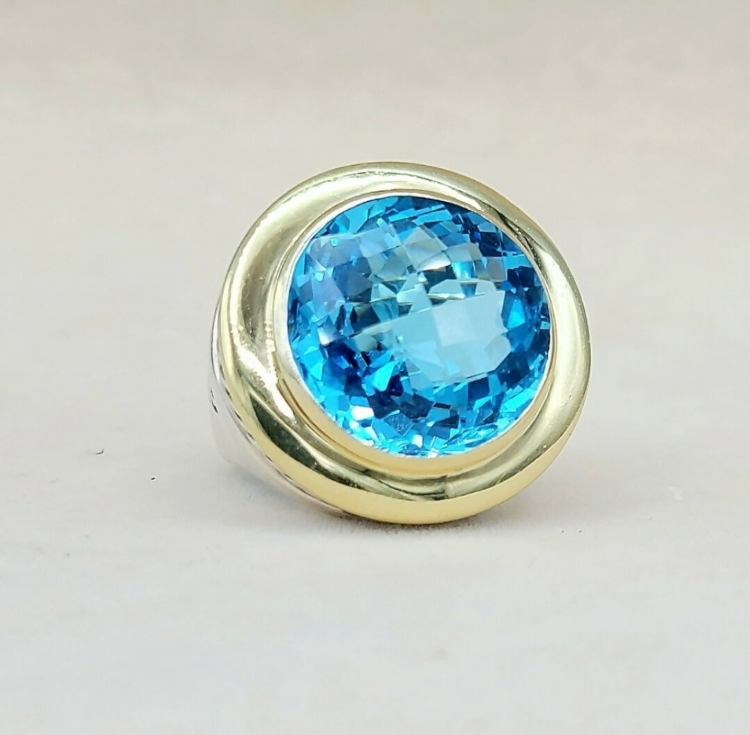 David Yurman Cerise Ring 18mm 鈥?Blue Topaz & Gold、mySite、hinf8tx79