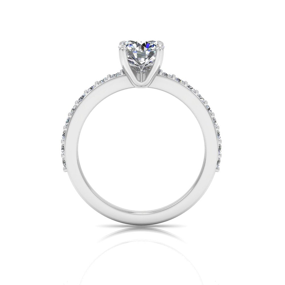 Semi Eternity Moissanite Brilliant Cut Engagement Ring、mySite、hinf8tx79