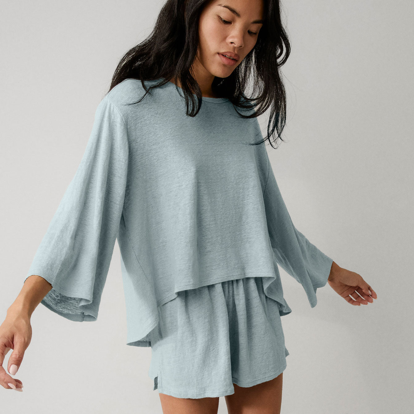 Linen Knit Back Slit Top、mySite、bengalsvssteelers