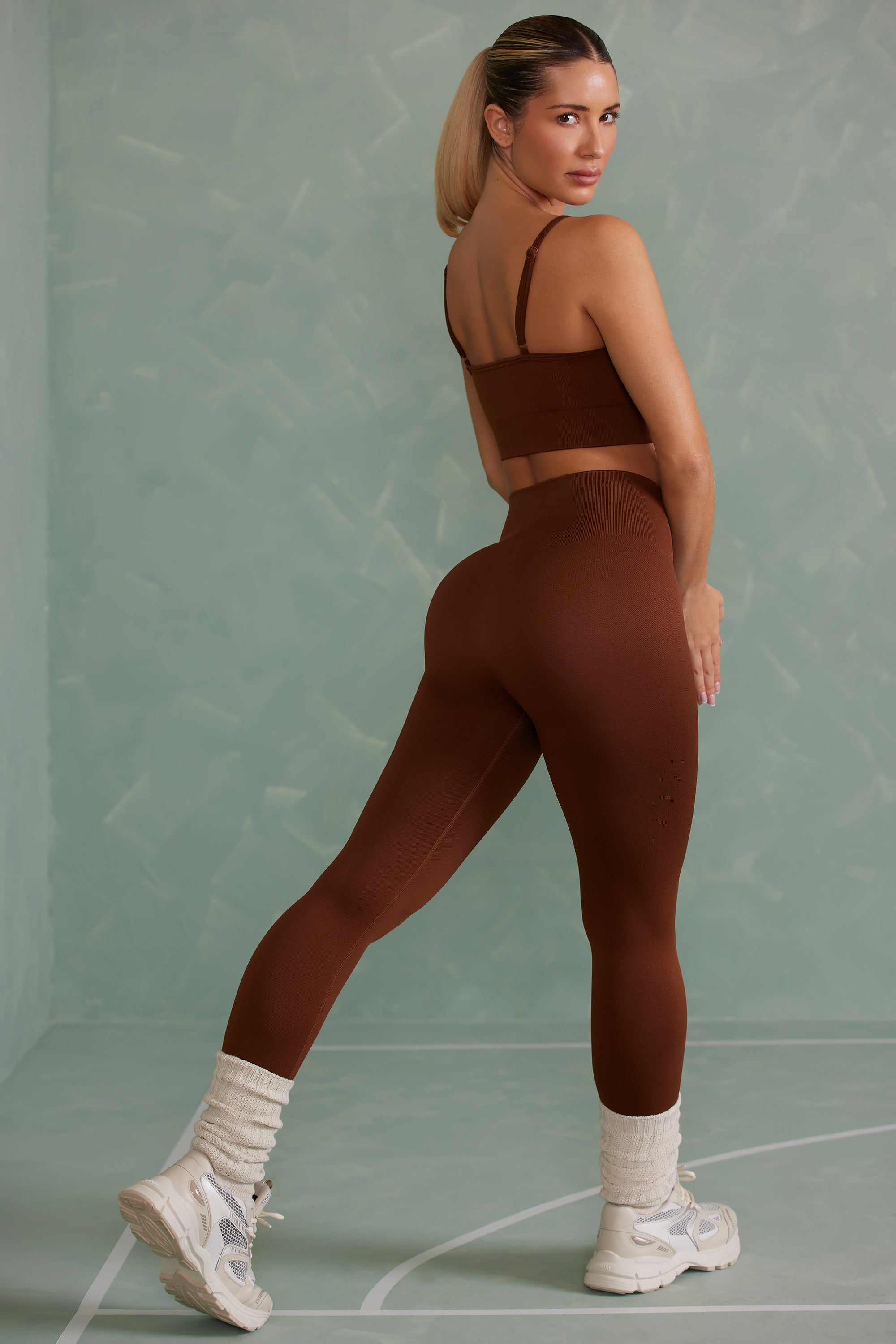 Super Sculpt Full Length Leggings in Copper Brown、mySite、solidvoid