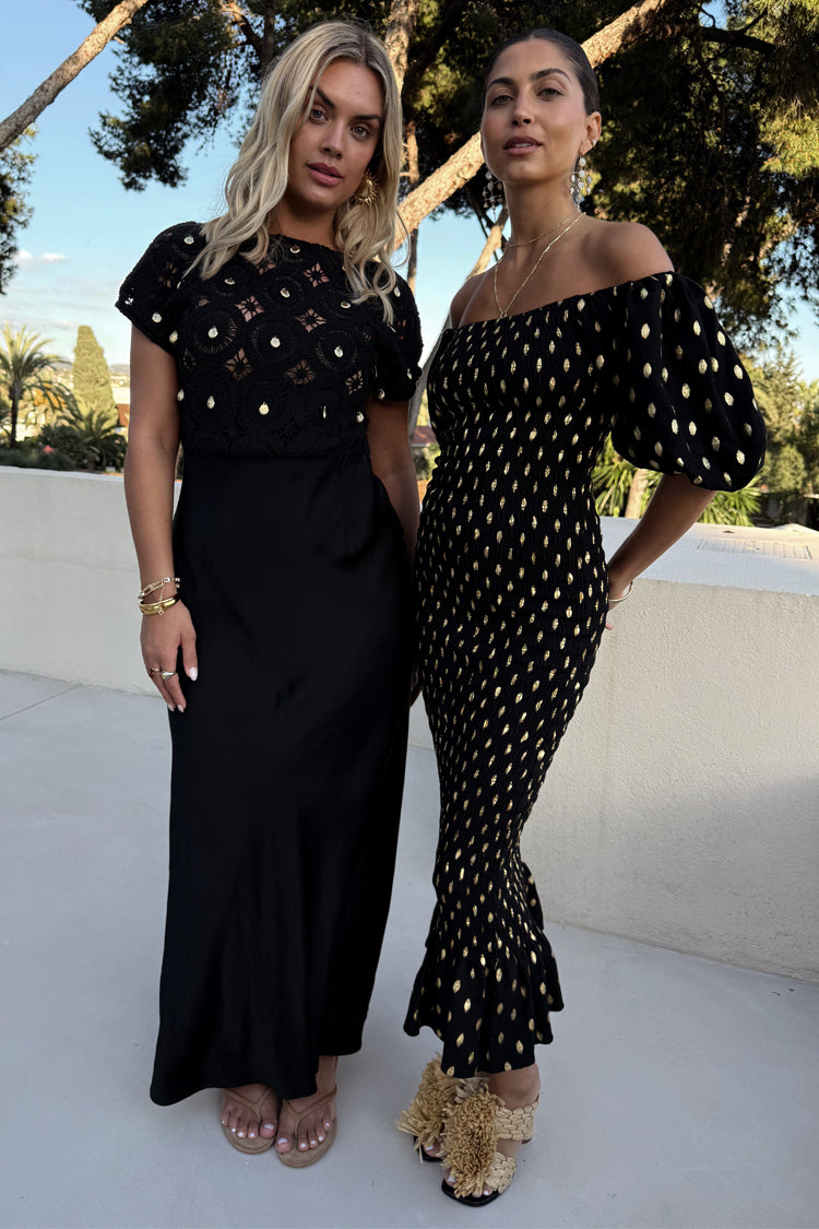 Black Jojo Dress with Gold Fleck、mySite、solidvoid