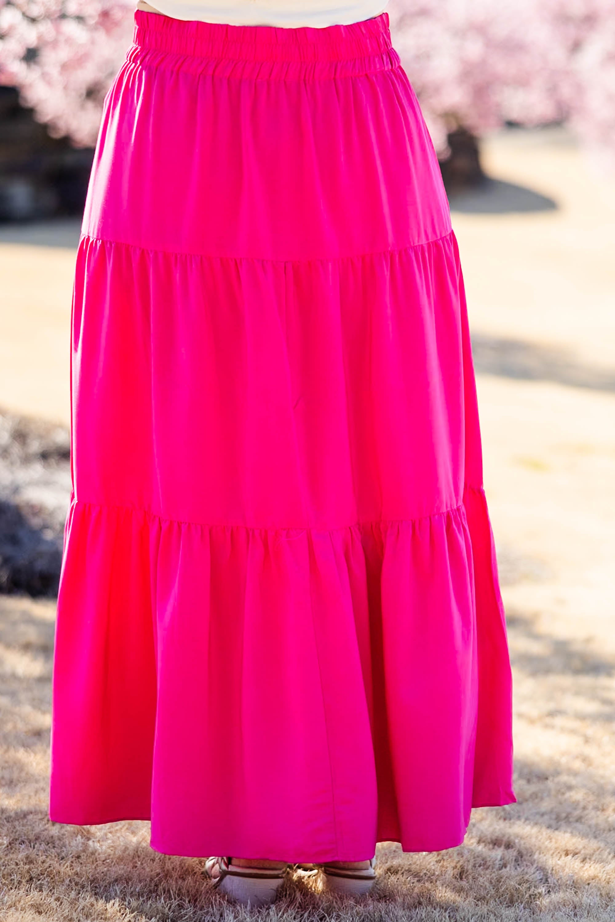  You're Glowing Maxi Skirt, Hot Pink、mySite、justintrudeaud