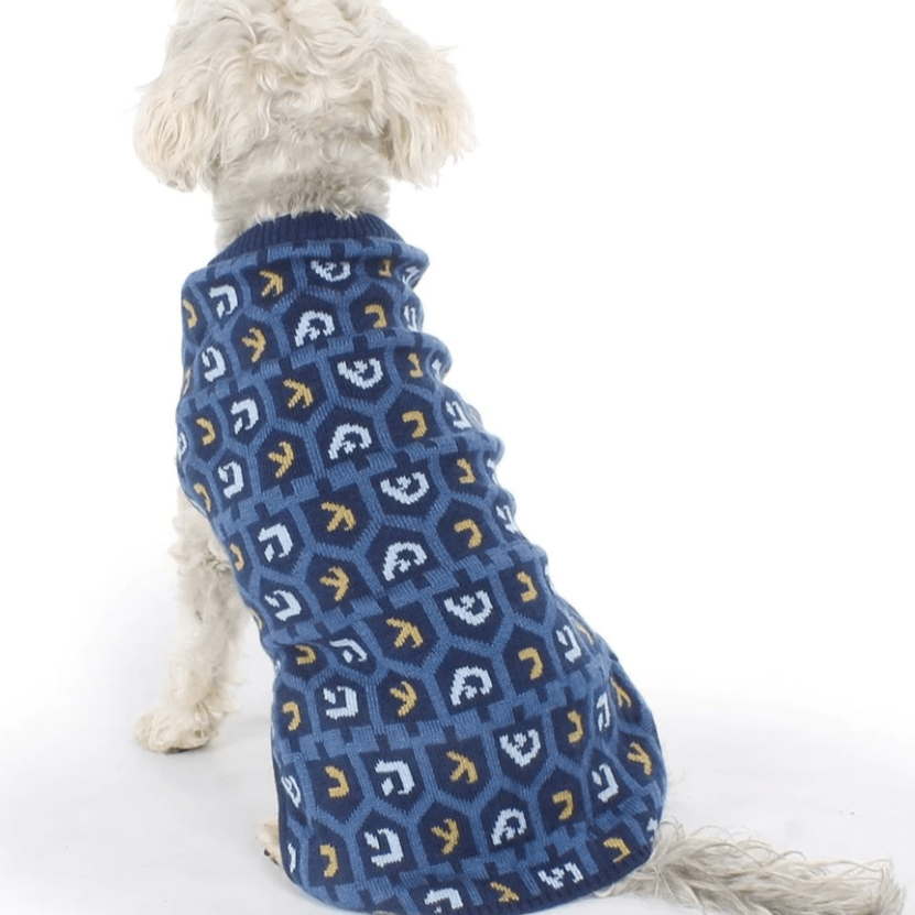 Hanukkah Dreidel Dog Sweater by Tipsy Elves、mySite、topwebapps