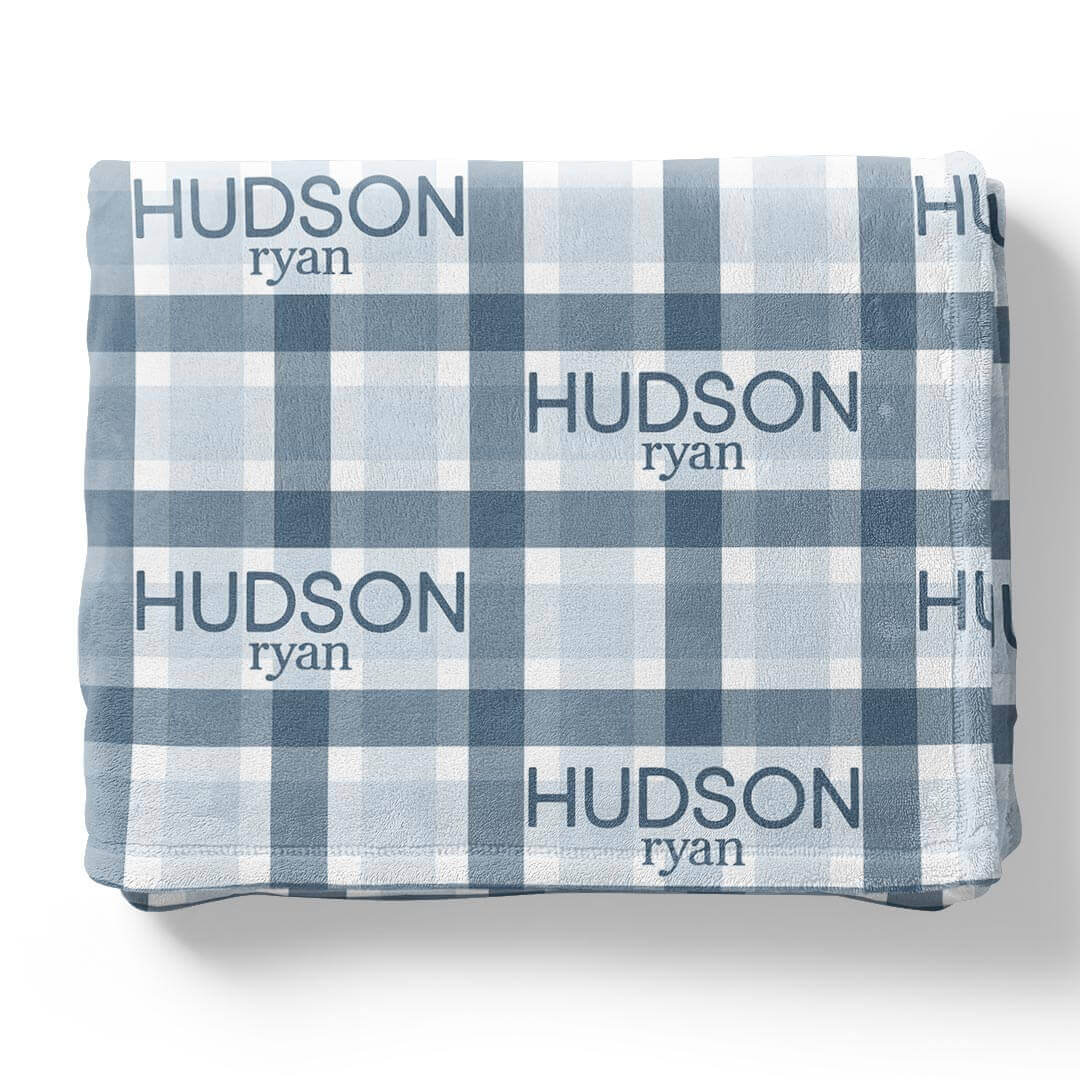  Paxton's Plaid Personalized Kids Blanket、mySite、layawaytickets