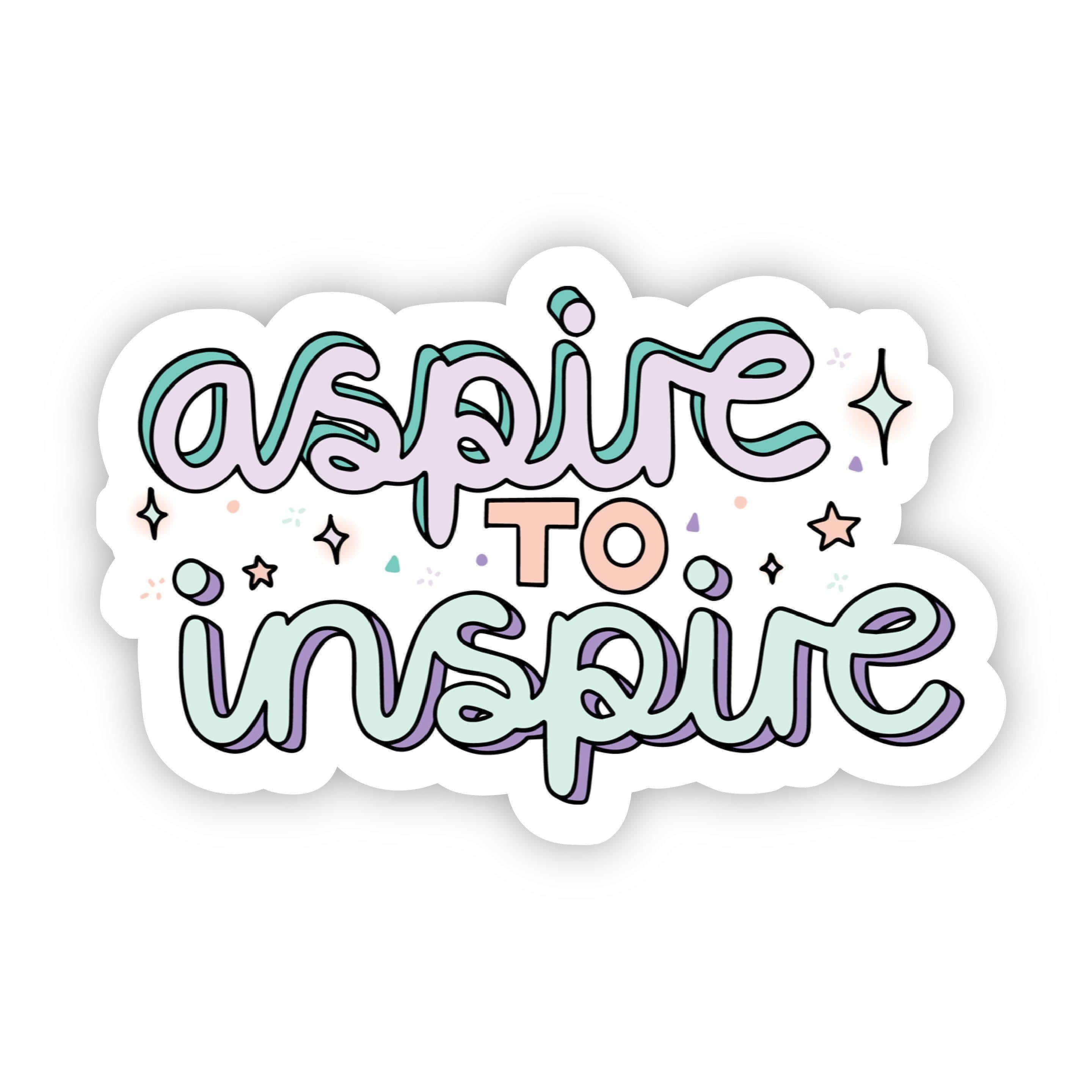  Aspire To Inspire Stars and Glitter Sticker、mySite、elrpsem3k