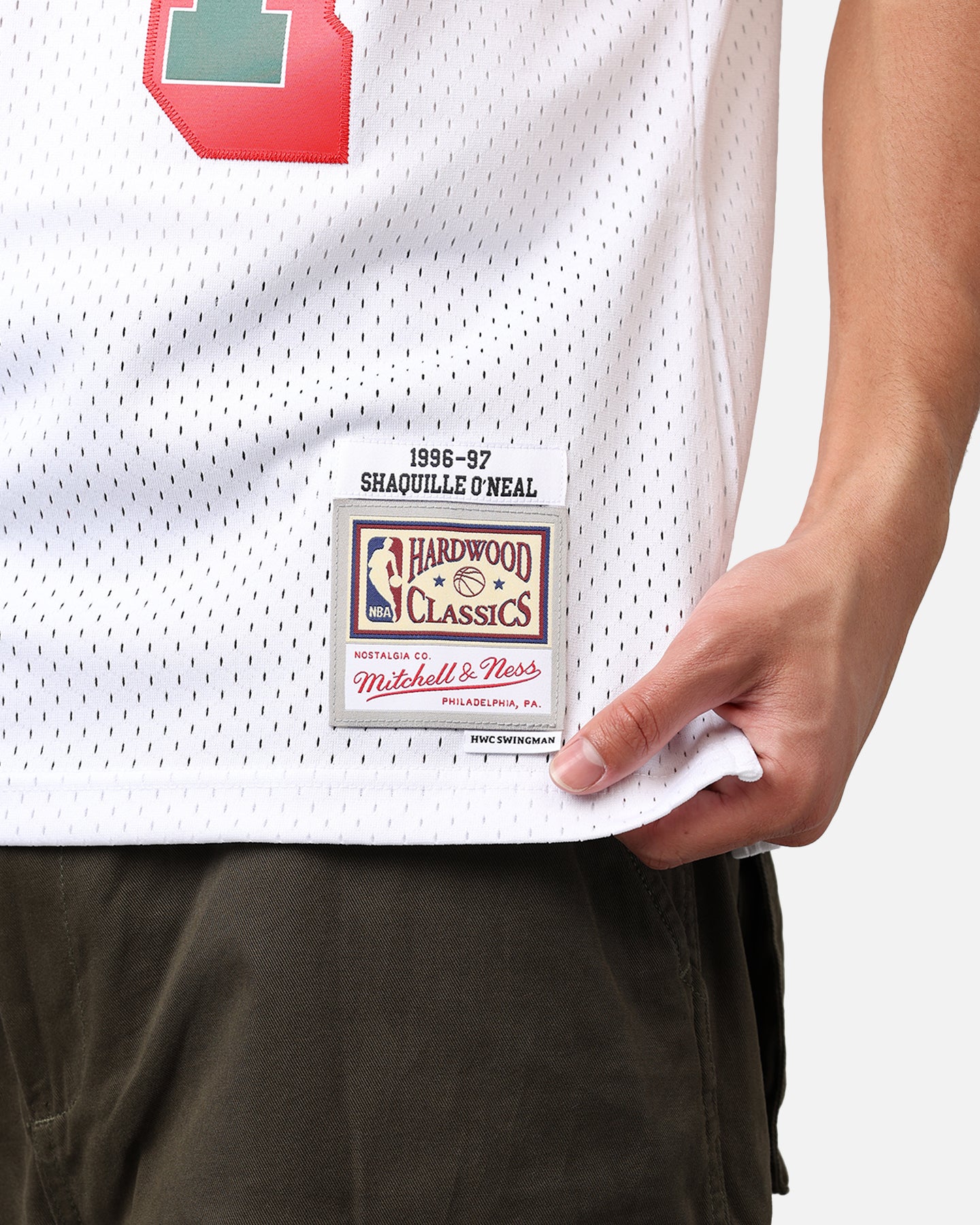 Mitchell & Ness Los Angeles Lakers Shaquille O'Neal 'Viva Mexico' '96-97 Swing Jersey White/Green、mySite、zt4zffjzw