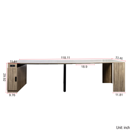 Multifunctional extendable console table、、casual