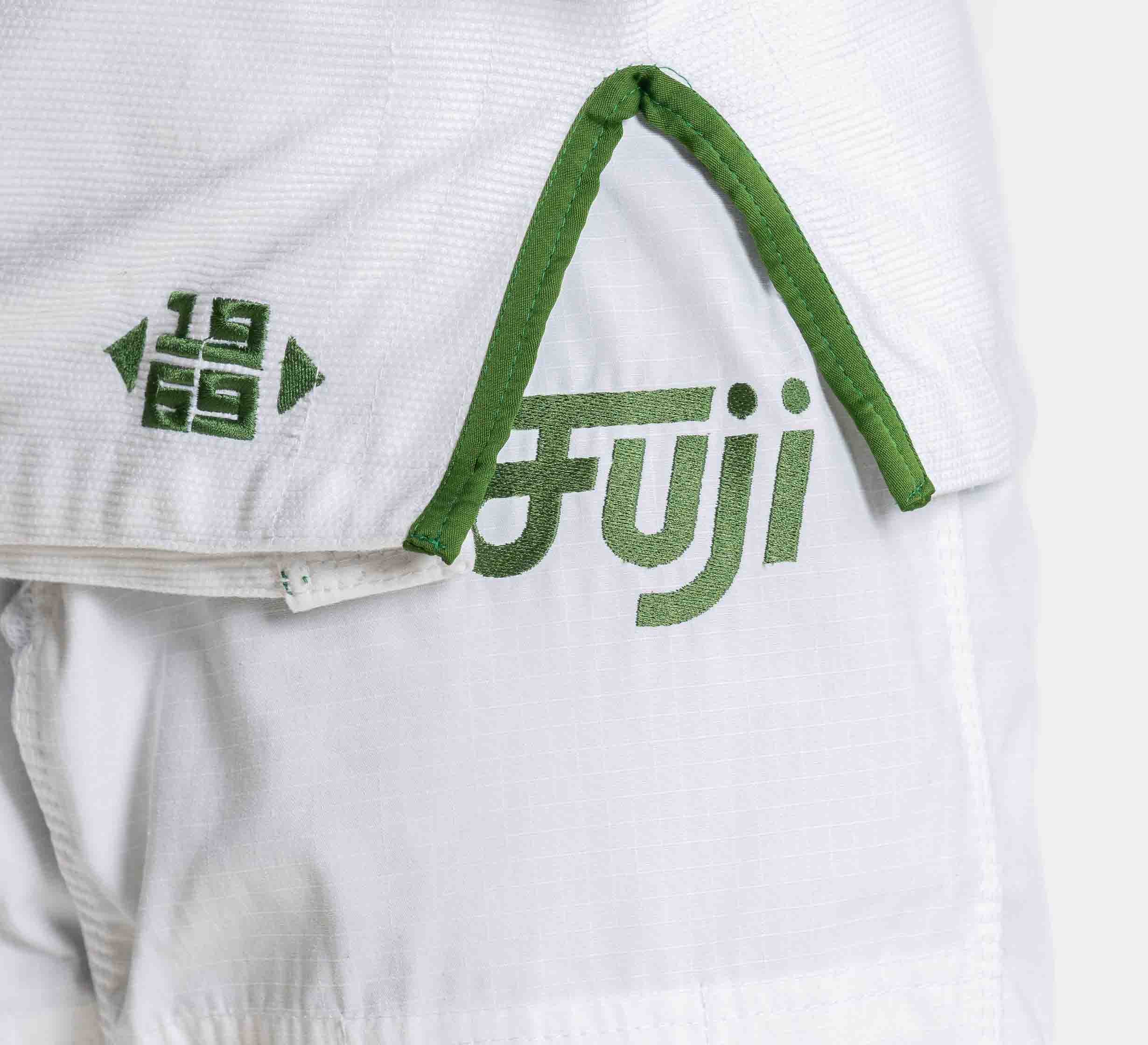 Womens Flow-Tech BJJ Gi White/Green、mySite、gigharbornorthrealestate