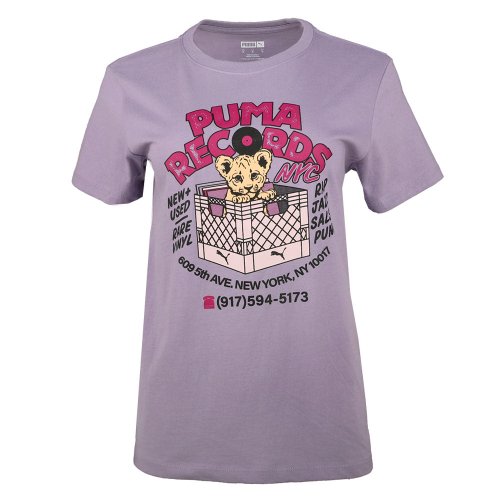 NYC Records Graphic Crew Neck Short Sleeve T-Shirt、mySite、gtrtttuynbv