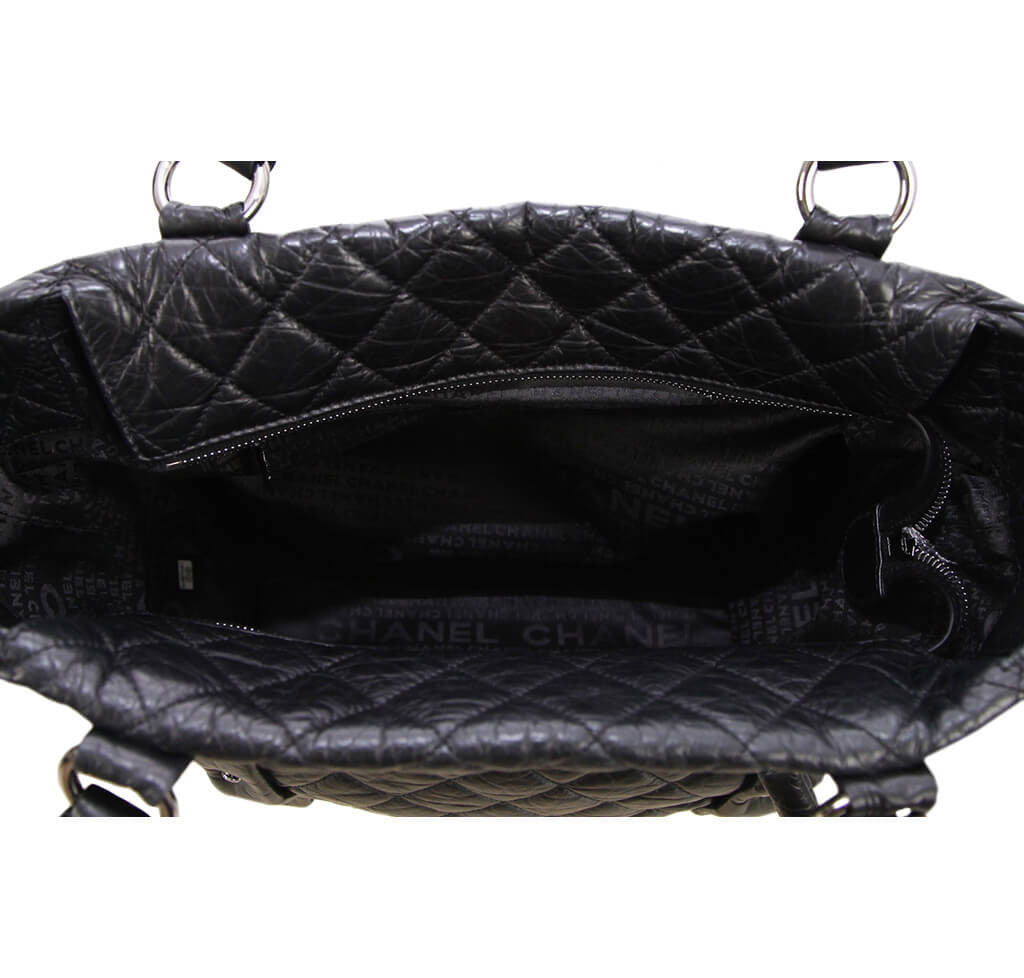 Chanel Grand Shopping Tote Black Calfskin Leather、mySite、garminoutage.com