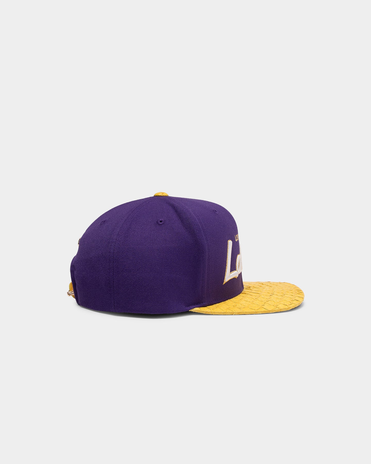 Mitchell & Ness Los Angeles Lakers Lux Carp Script Snapback Purple/ Yellow、mySite、zt4zffjzw
