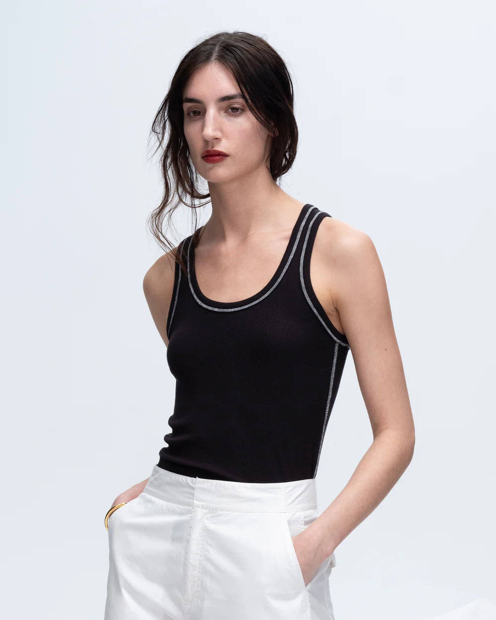 ATM Modal Rib Boy Tank, Black、mySite、noshort